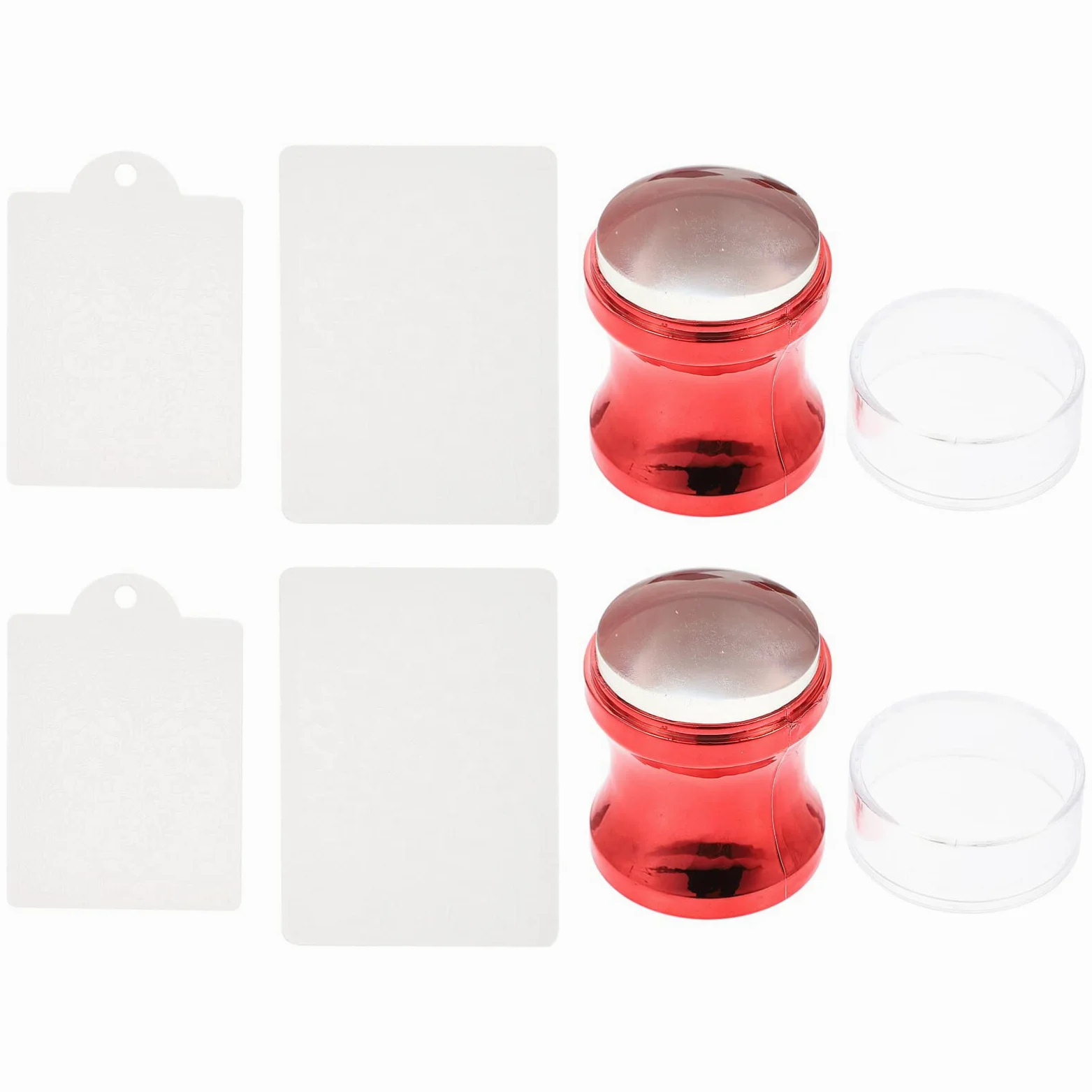 FRCOLOR 5sets Stampi Silicone Per Unghie Kit Completo Per Nail Art Con Raschietti Strumento Di Stamping Manicure Per Unghie Decorative Per Uso Professionale e Domestico