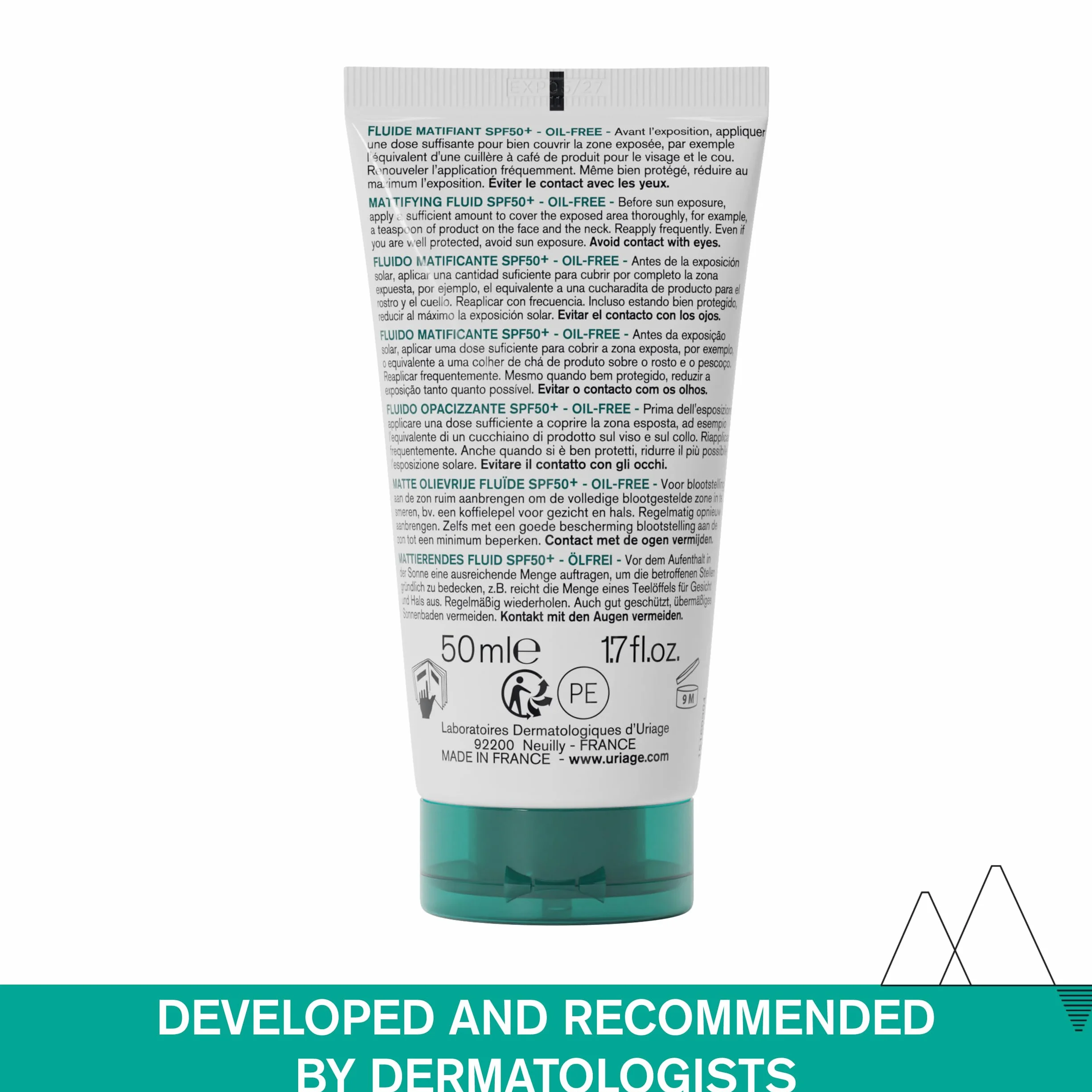 Uriage Hyseac Fluido solare con SPF 50+, 50 ml