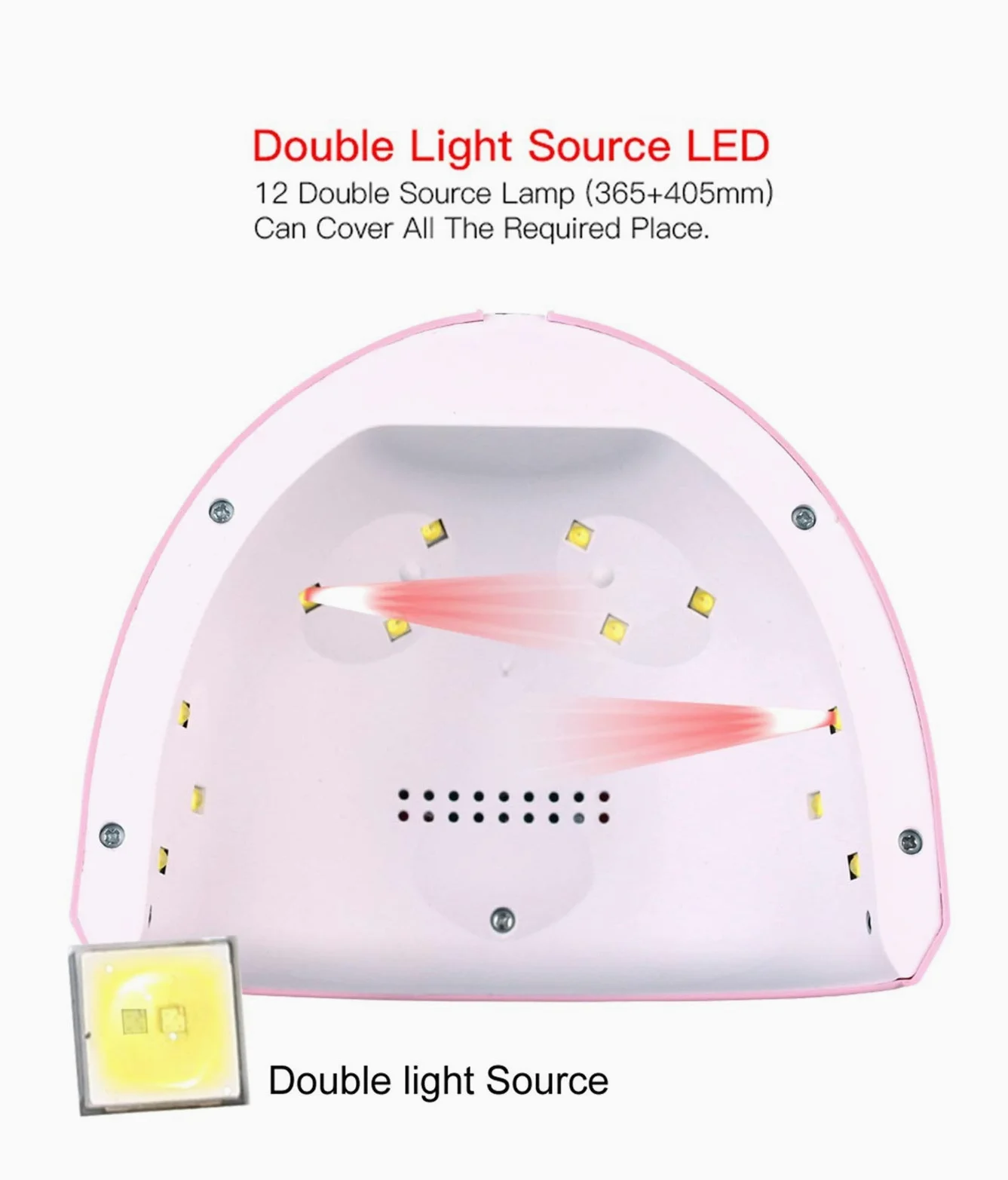 Lampade per Unghie, Sensore Automatico for Lampada polimerizzante Gel Polygel da 36 W con 3 impostazioni di Timer e Display LCD for Il Conto alla rovescia(White)