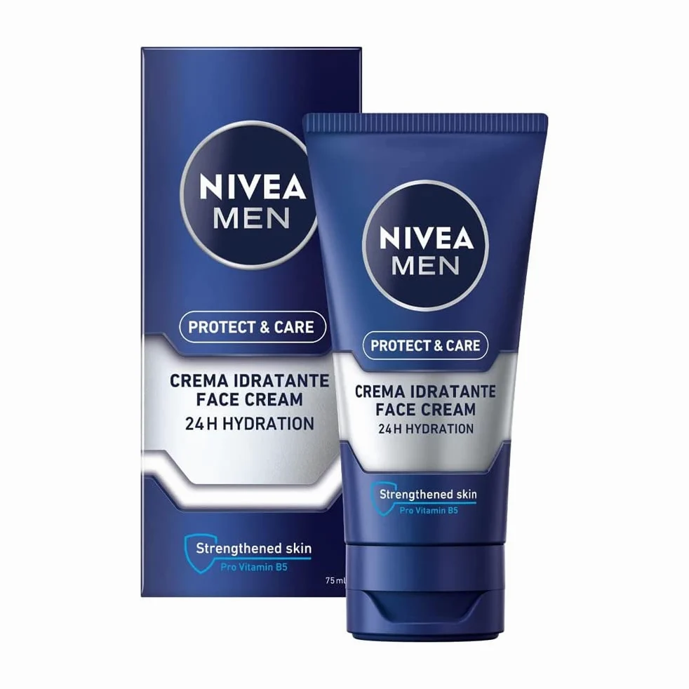 Nivea Men Crema Viso Uomo Idratante con Aloe Vera e Pro Vitamina B5 24h 75ml