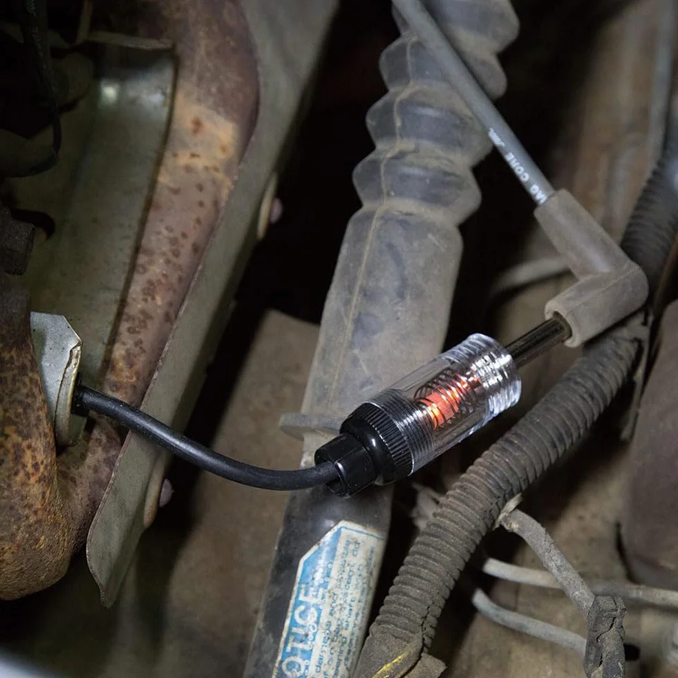 Tester di Accensione e Spark Tester per Auto e Moto, Candela e Motore
