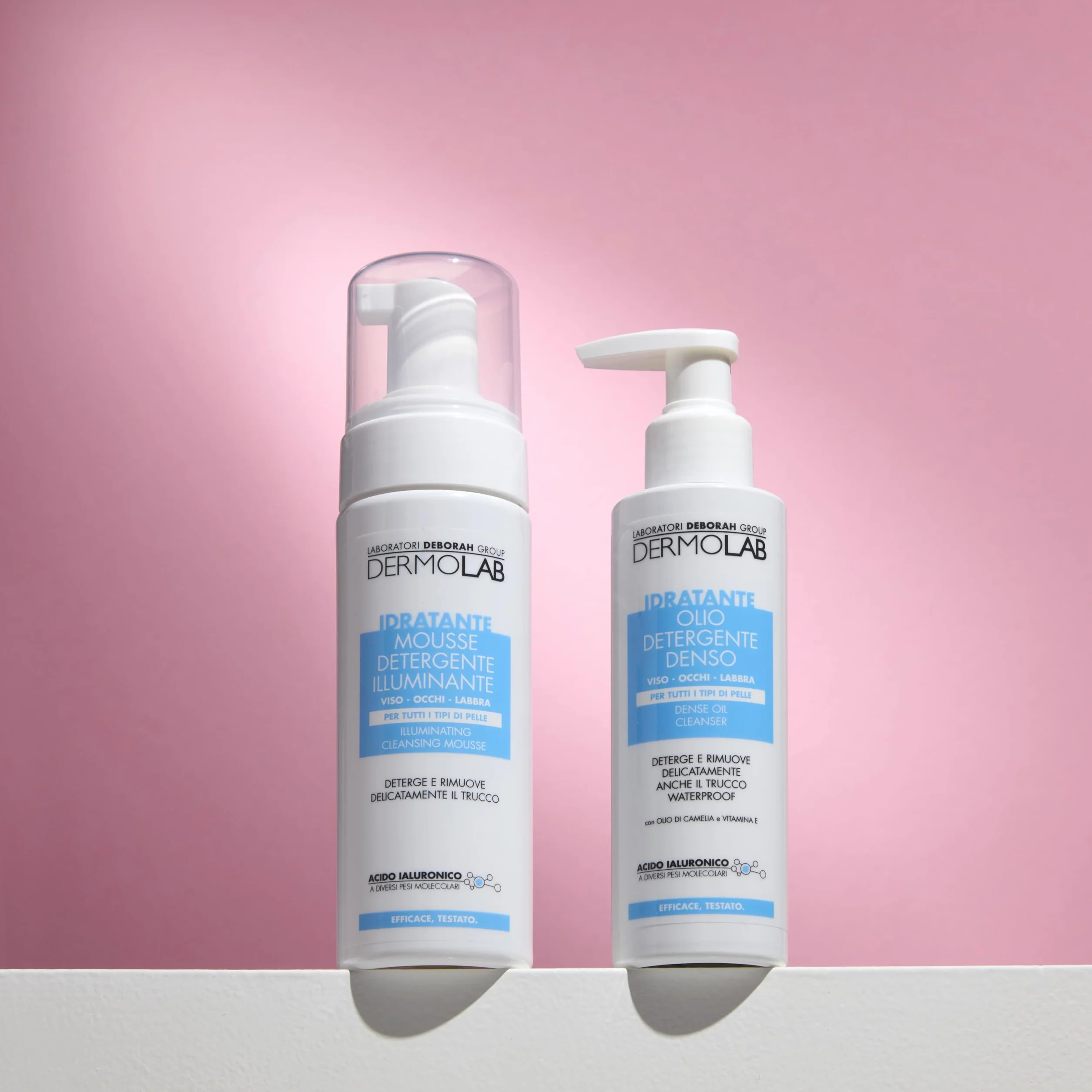 Dermolab Olio Detergente Viso con Acido Ialuronico e Vitamina E, 120ml