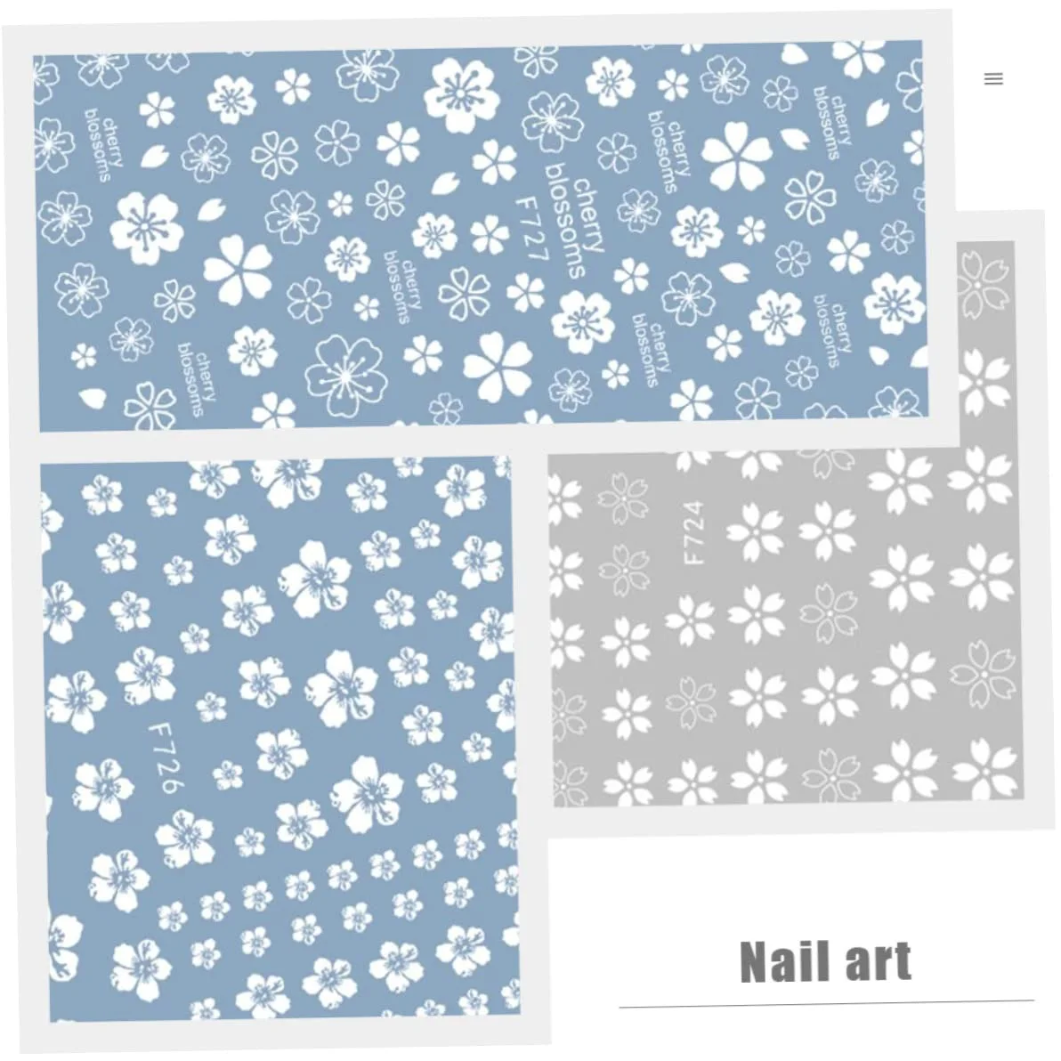 VICASKY 5 Set Adesivi Per Unghie Impermeabili Con Fiori Decorazioni Per Nail Art Adesivi Manicure Per Diy E Stile Unico 30 Fogli*5