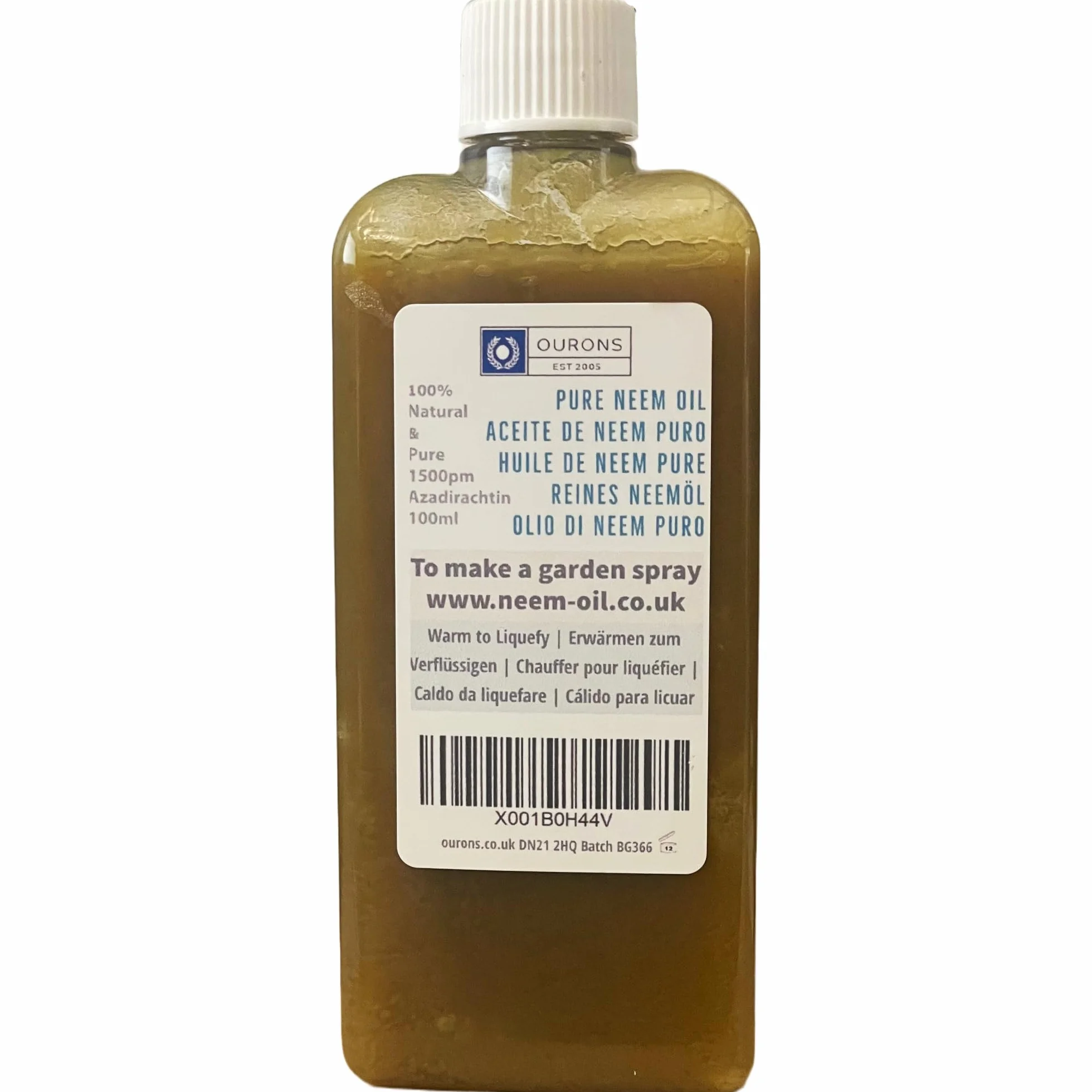 Olio di Neem 100 ml – Puro Pressato a Freddo, Concentrato per Piante
