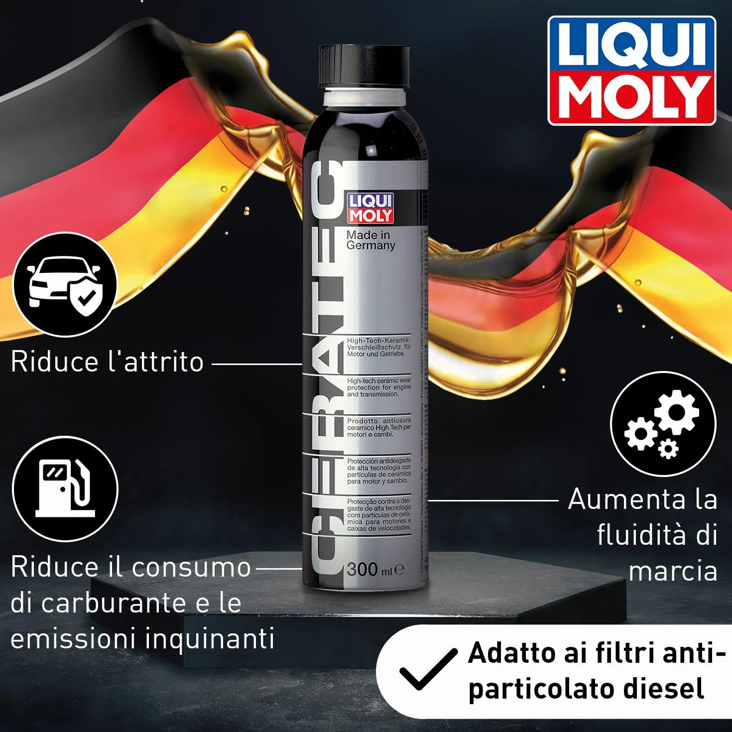 Liqui Moly Cera Tec 3721 Additivo ceramico per olio motore 300 ml