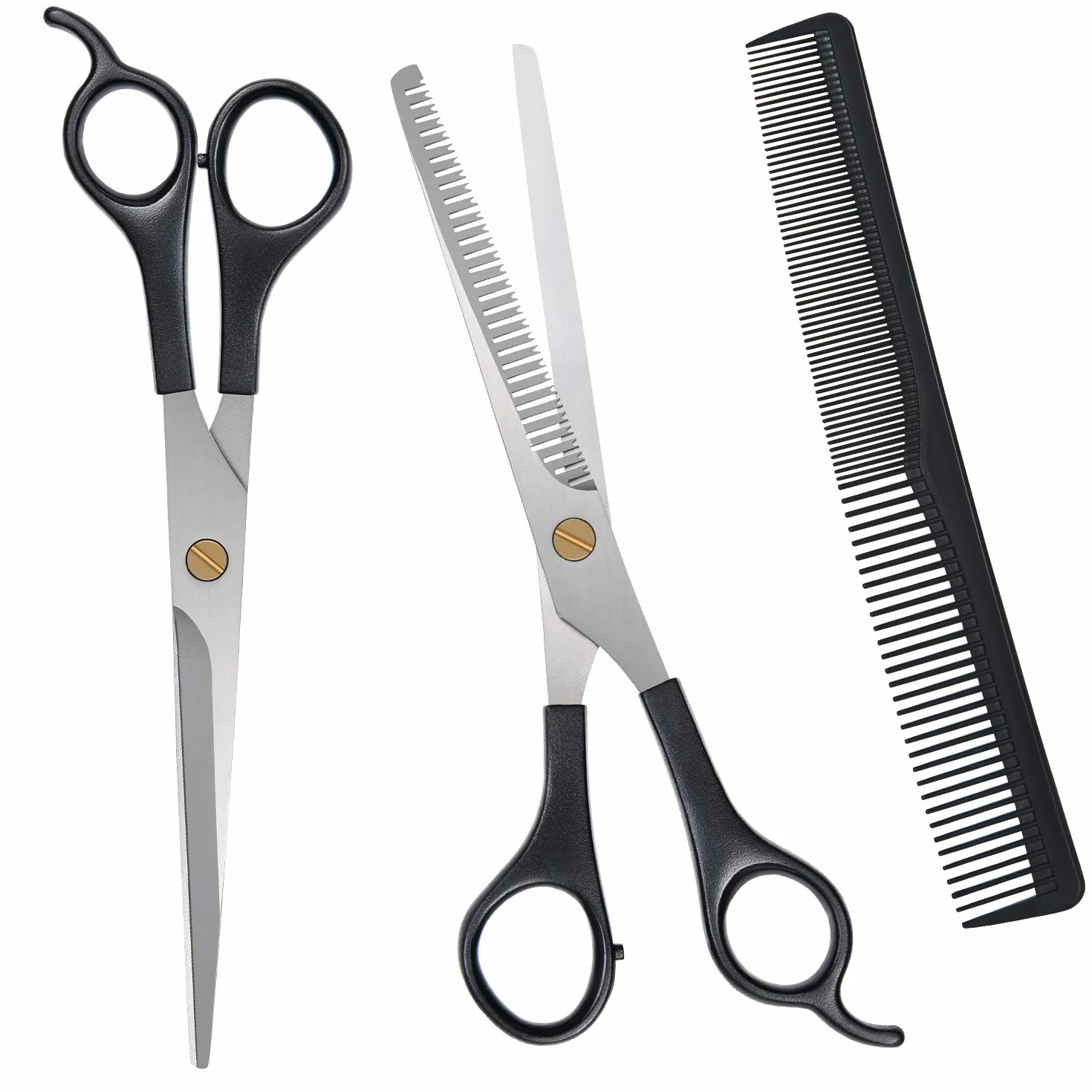 Forbici Parrucchiere Professionali Set Acciaio Inossidabile per Capelli Barbiere Taglio e Sfoltire