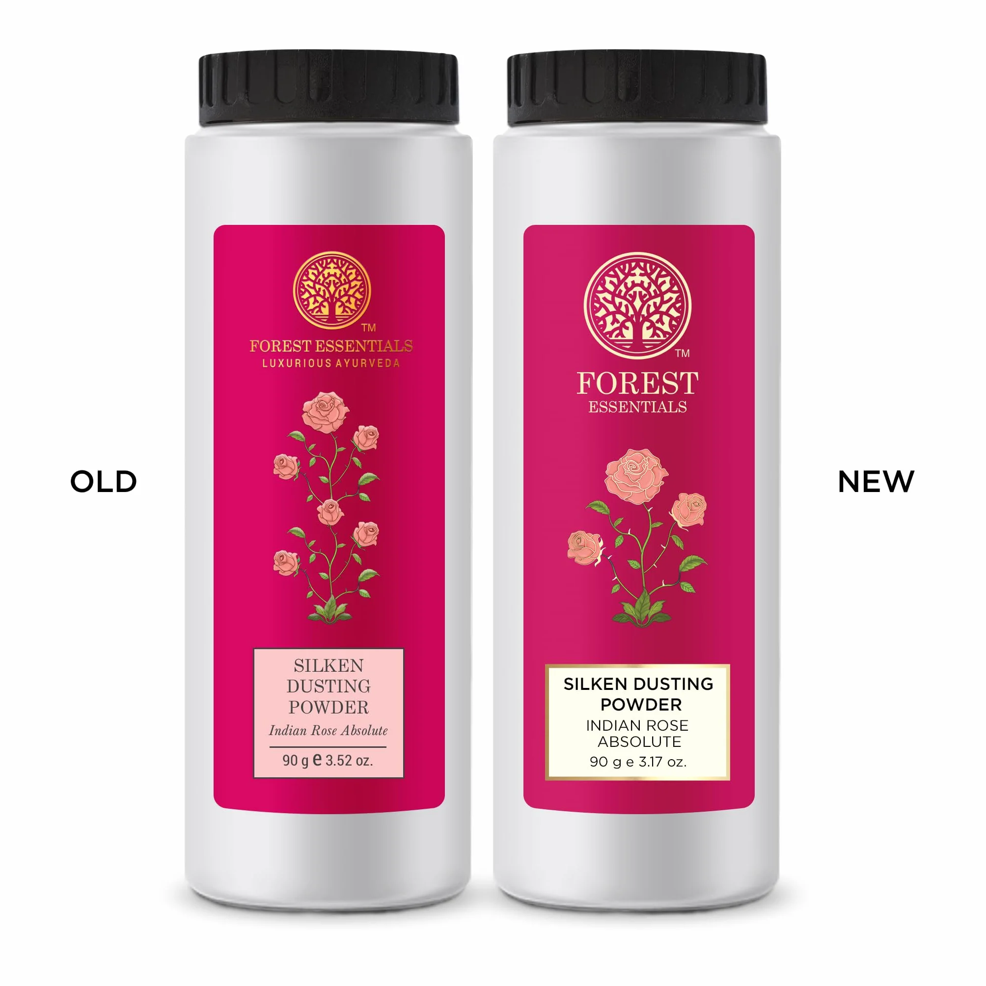 Forest Essentials Silken Dusting Powder, Indian Rose Absolute, 100g