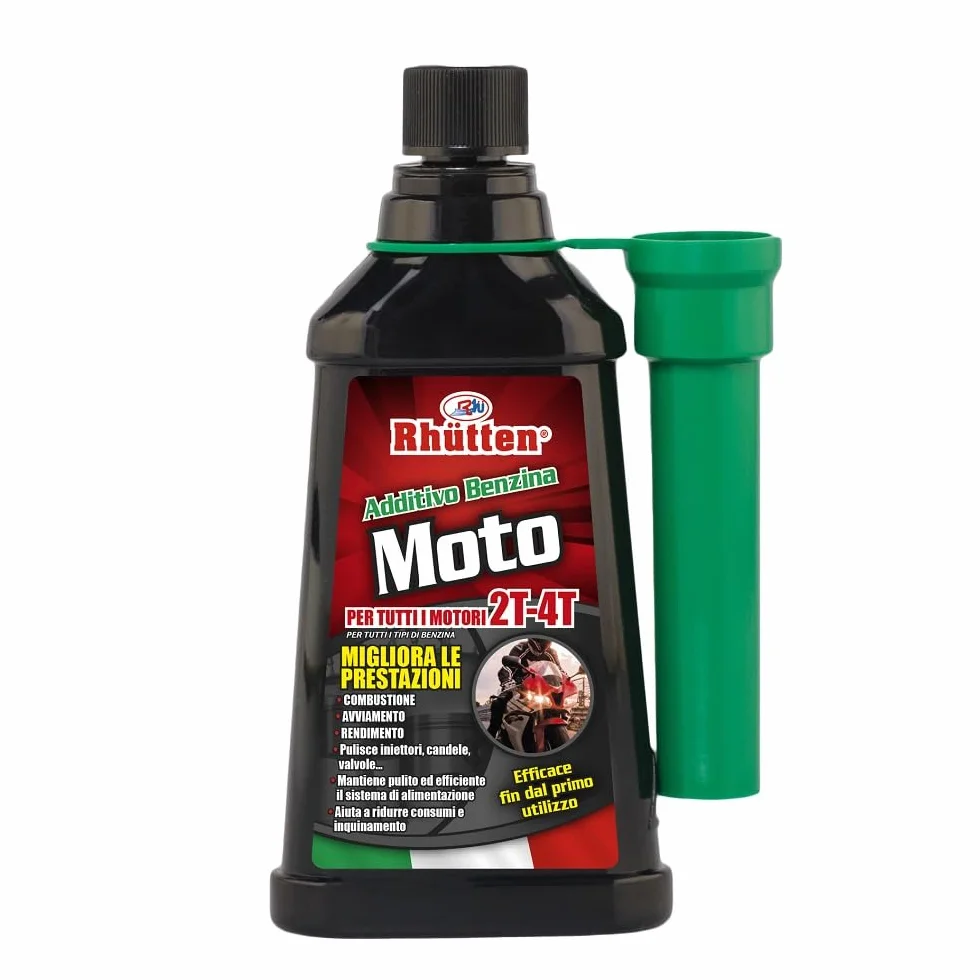 Rhutten Additivo e Pulitore Benzina Moto 2Tempi e 4Tempi Monodose Superconcentrata 150ml