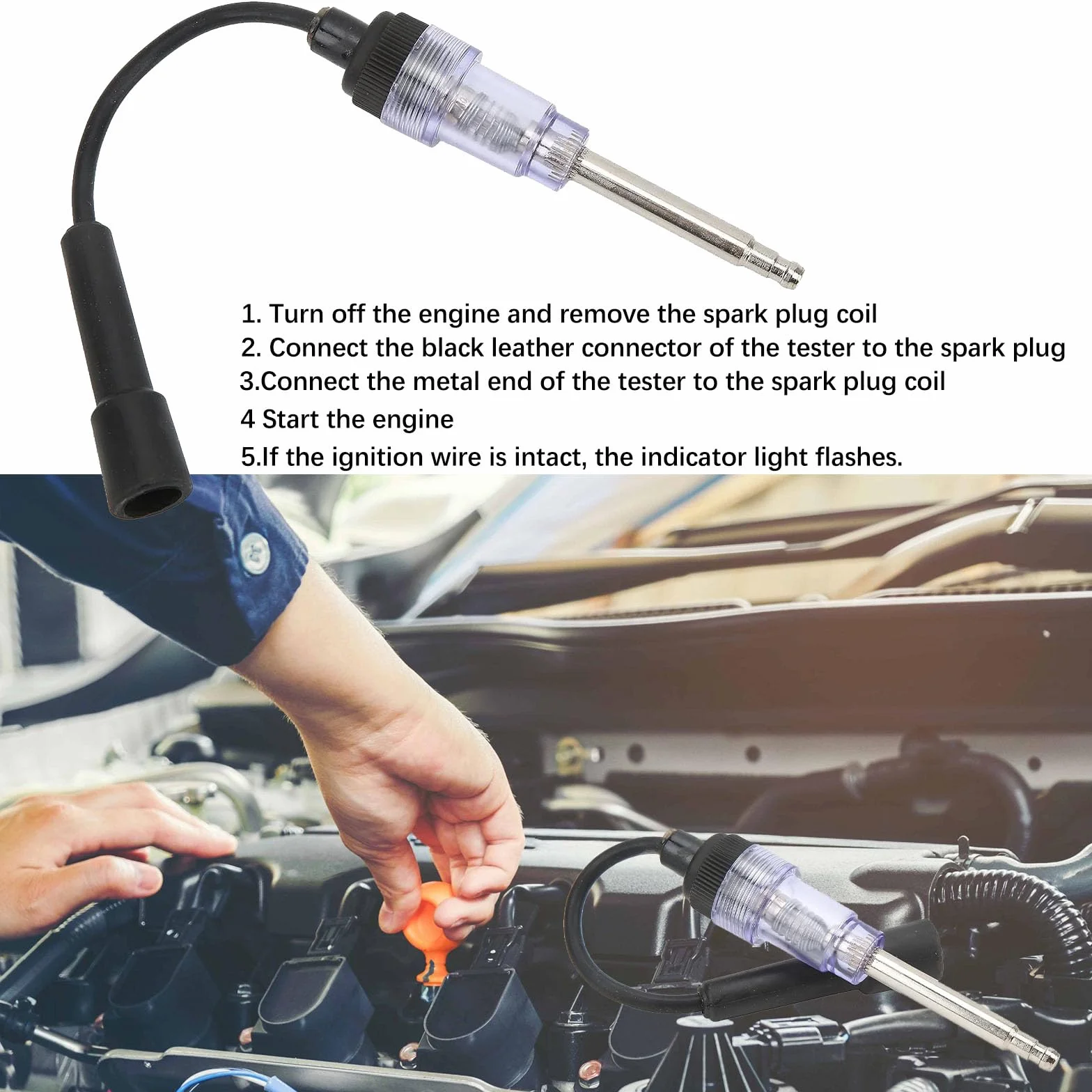 Tester di Accensione per Auto Moto Tosaerba - Tester Scintille Candele