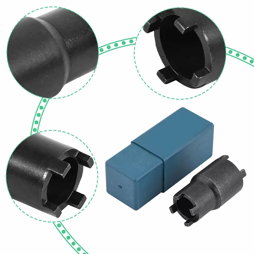 Tiiyee Chiave Per Controdado Frizione, Dado di Bloccaggio da 20-24 mm Bussola Spinner Olio Strumento Inglese Acciaio Rimozione Doppia Testa Quattro Artigli Nero CRF 600RR 450R 250L