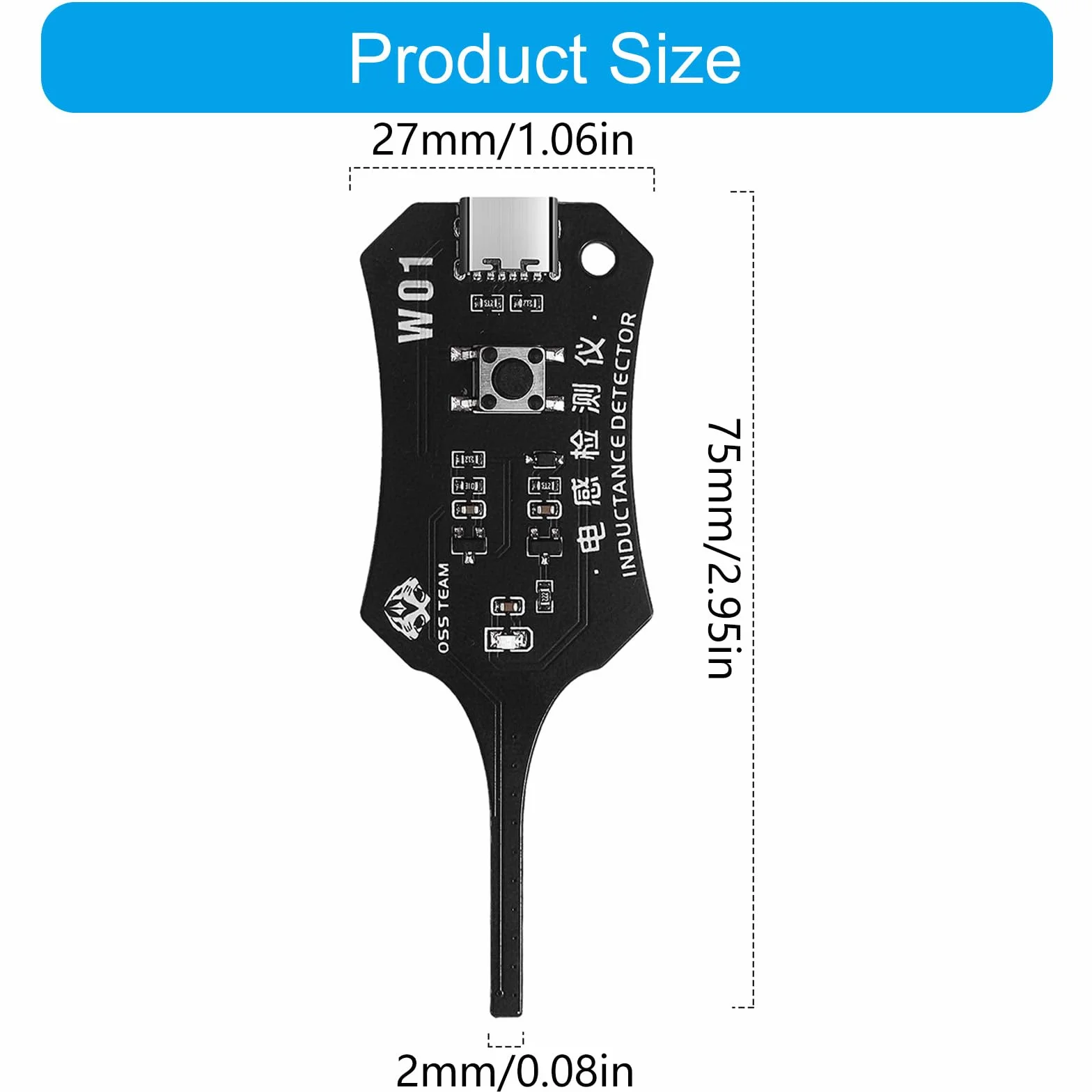 Tester universale di induttanza W01 Rilevatori induttori con costruzione compatta