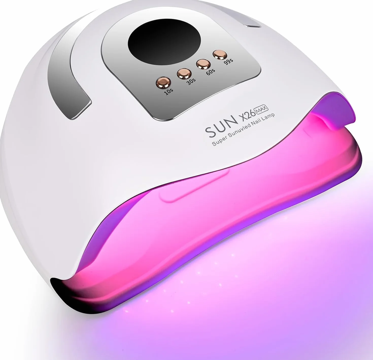 Lampada Unghie Professionale SUN X26 Max 380W – UV/LED 42 Doppie Perle, Asciugatura Rapida, 4 Timer, Sensore Smart – Per Gel, Semipermanente, Ricostruzione – Manicure & Pedicure