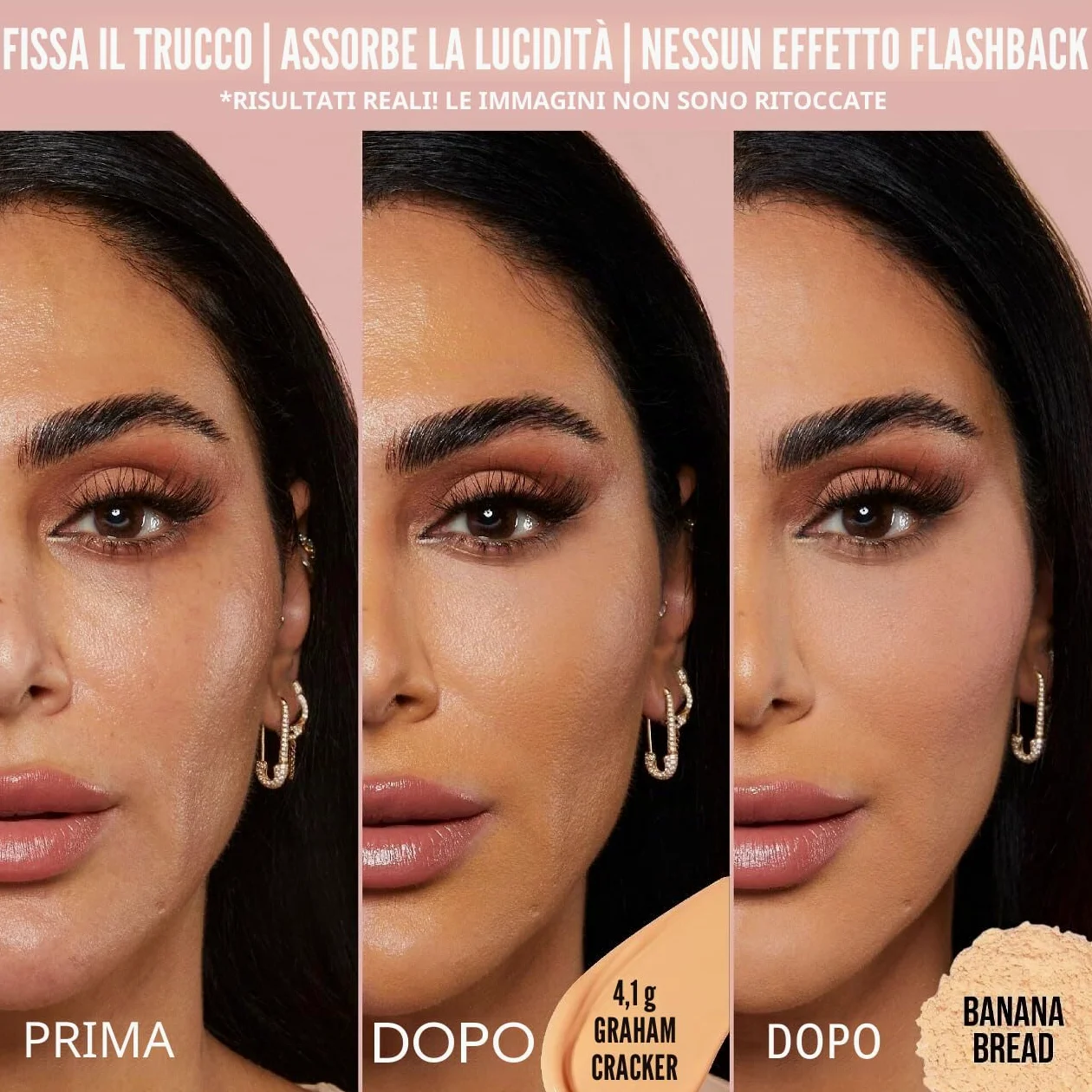 Huda Beauty, Cipria in polvere libera Easy Bake, 20 g, tonalità Pound Cake