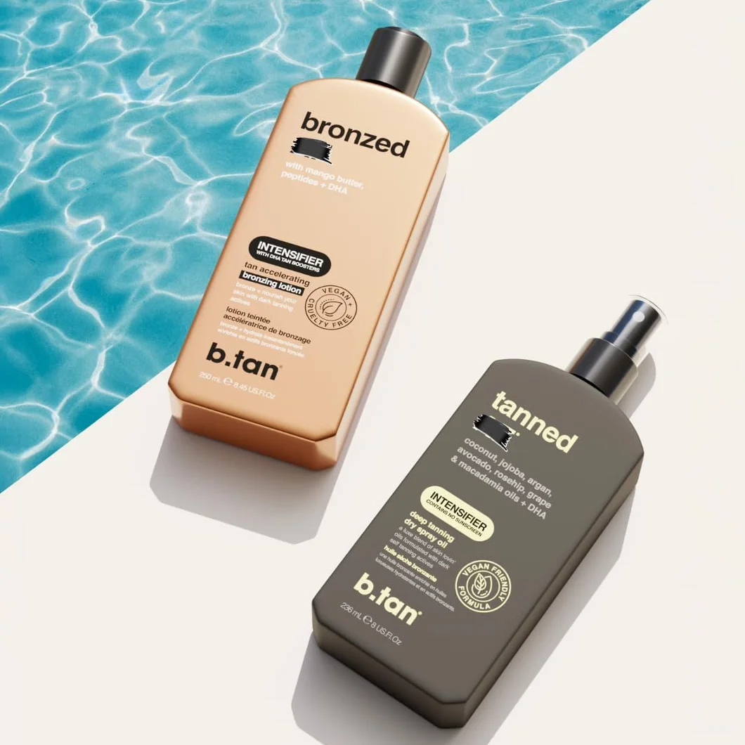 b.tan Intensifier Olio Spray Secco Abbronzante Profondo | AF abbronzato - Ottieni un'abbronzatura più veloce e più scura dagli attivi che accelerano l'abbronzatura, vegan, 8 fl oz