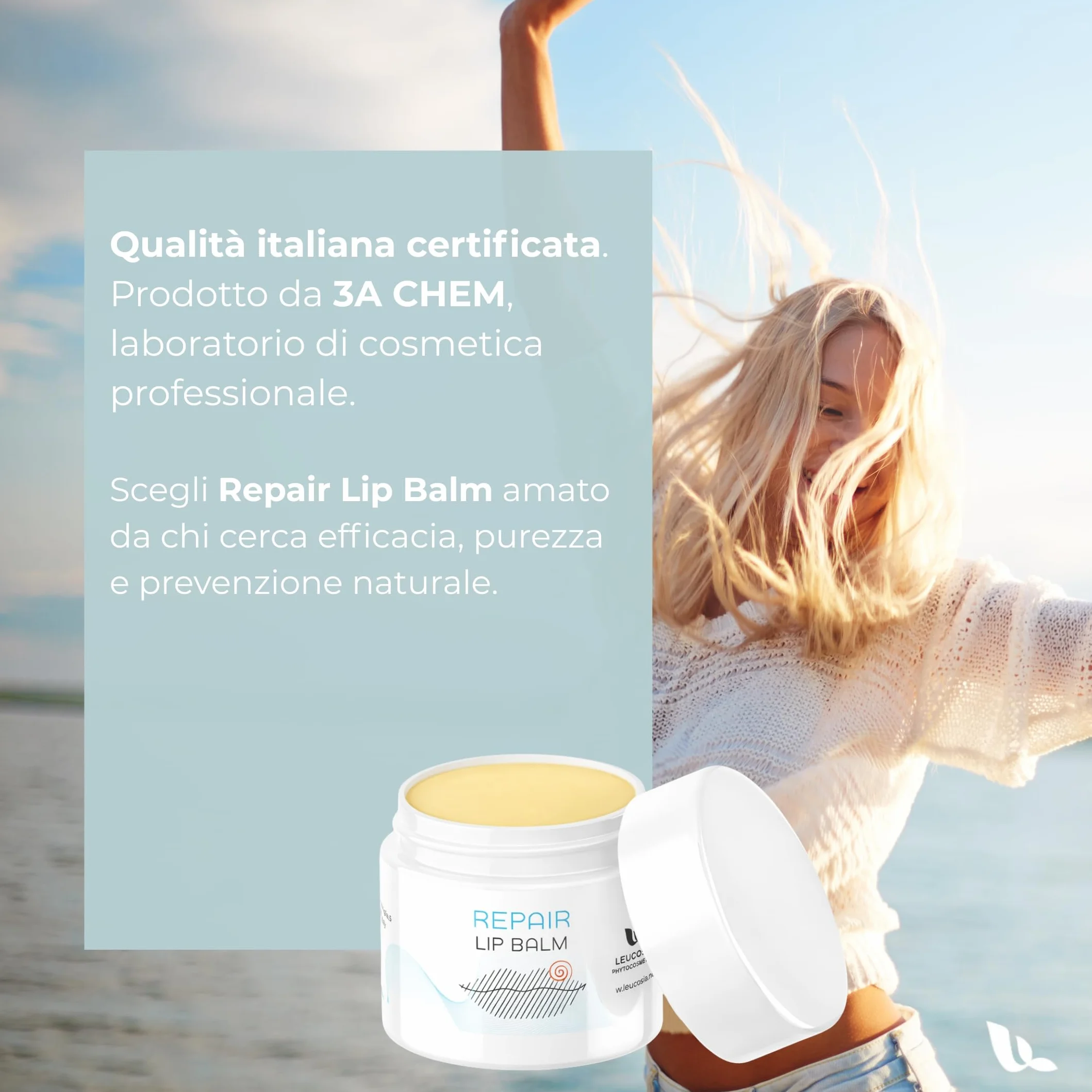 Repair Lip Balm 15ml per Herpes Labiale, Maschera Labbra Notte e Giorno, Balsamo Riparatore con Oli Naturali, Lip Mask per Labbra Screpolate, Secche
