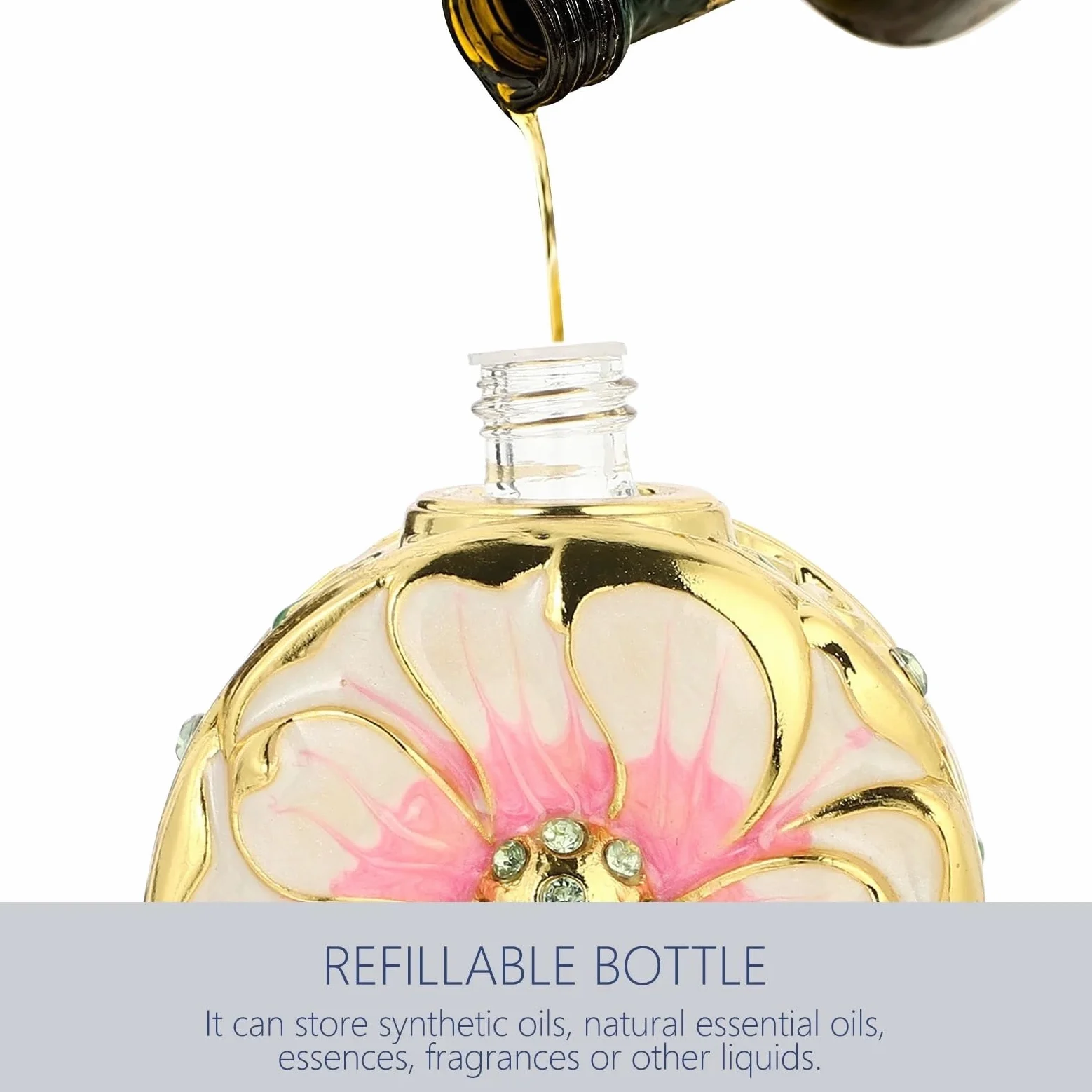 Bottiglia di profumo da 12 ml olio essenziale viaggio, dispenser vuoto in vetro, contenitore conservazione sicura vintage con chiusura ermetica Per Feste E Banchetti
