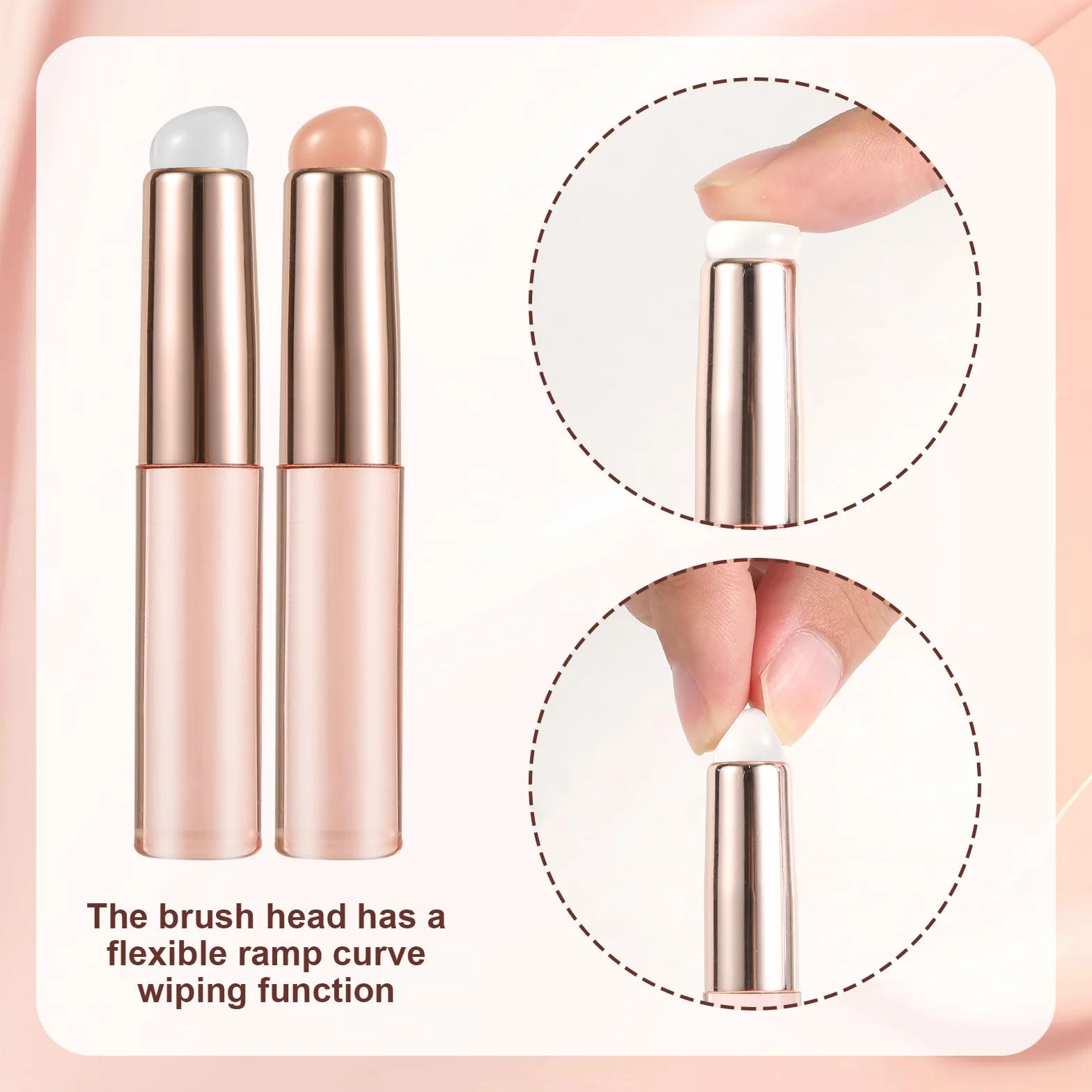2 Pezzi Pennello per Labbra in Silicone, Applicatore Maschera Labbra con Cappuccio Multifunzionale Pennello Trucco per Rossetti Lucidalabbra Balsamo Labbra Correttore e Nail