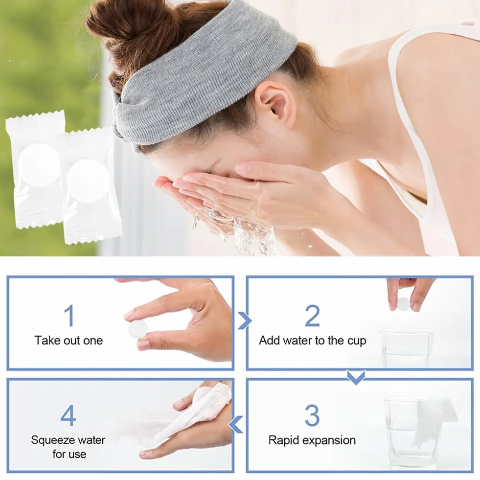 KARELLS Pantofole Usa e Getta Antiscivolo,2 Paia Pantofola SPA Pantofole Hotel Monouso,Pantofole Casa Confortevoli,con 1 Asciugamani Compressi,Comfort Chiuse,Ideali per Hotel, Spa e Centri Benessere