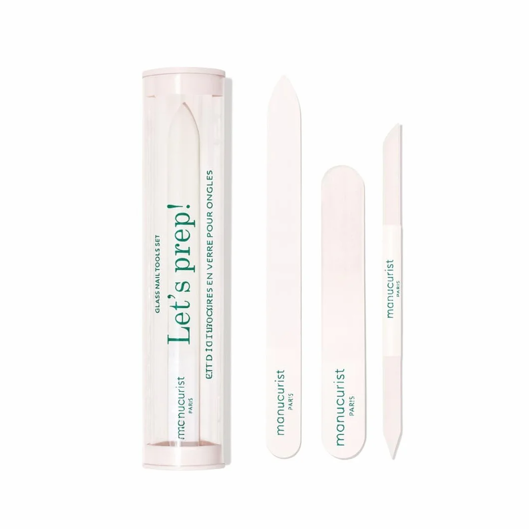 Manucurist Trio Coltelleria – Set Esclusivo in Tubo con Lima per Unghie in Vetro, Buffer e Spingicuticole – Accessori per la Cura delle Unghie - Idee Regalo Donna - Regali Donna