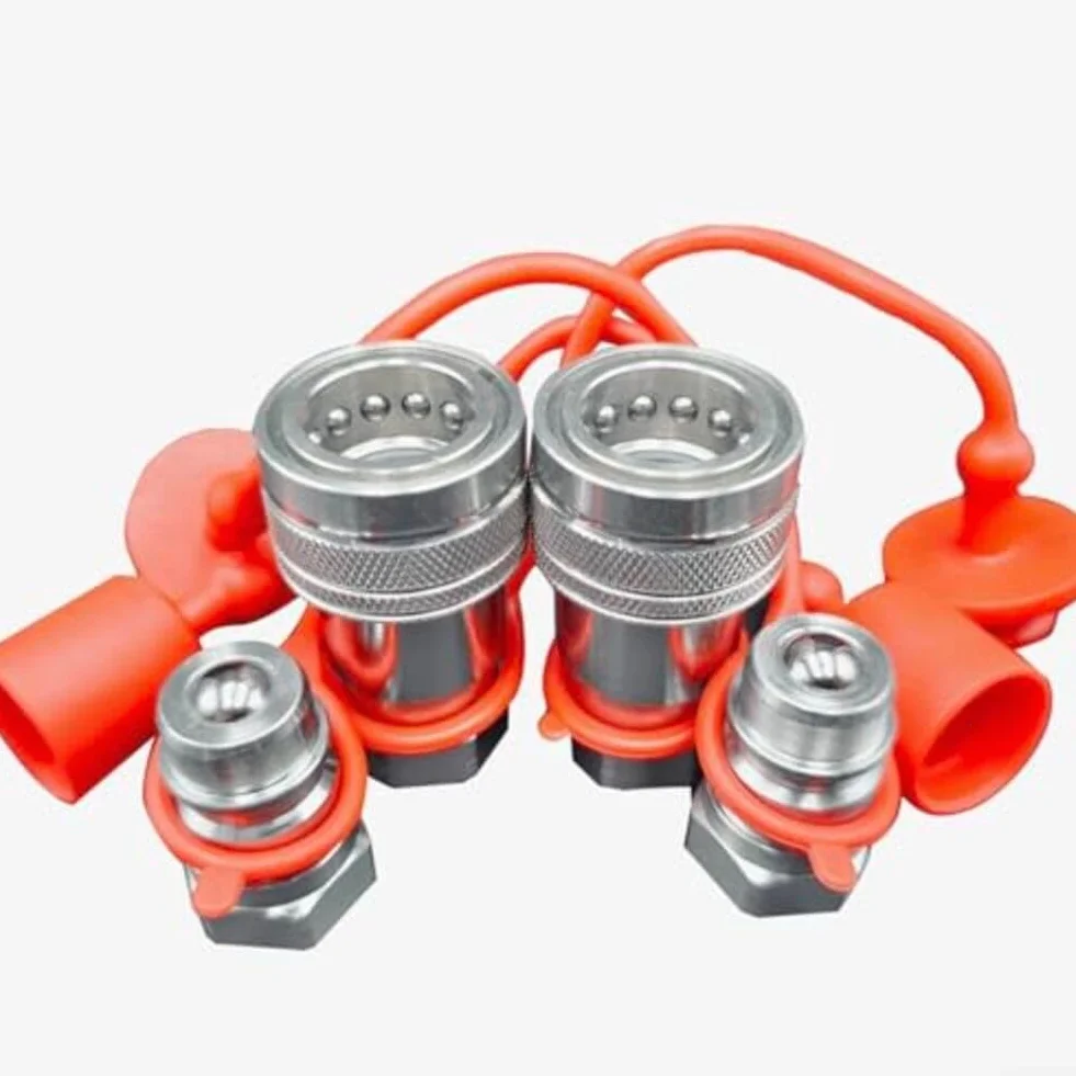 Accoppiatori idraulici a connessione rapida ISO5675 acciaio al carbonio 4000 PSI a prova di perdite per trattore