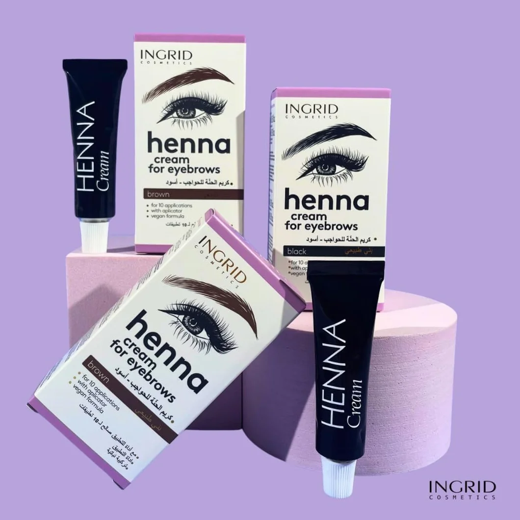 Kit di Colorazione Semipermanente per Sopracciglia, Tinta per Sopracciglia Risultato Naturale, Crema Henna Formula Vegan Dura Fino a 4 Settimane (CASTANO)
