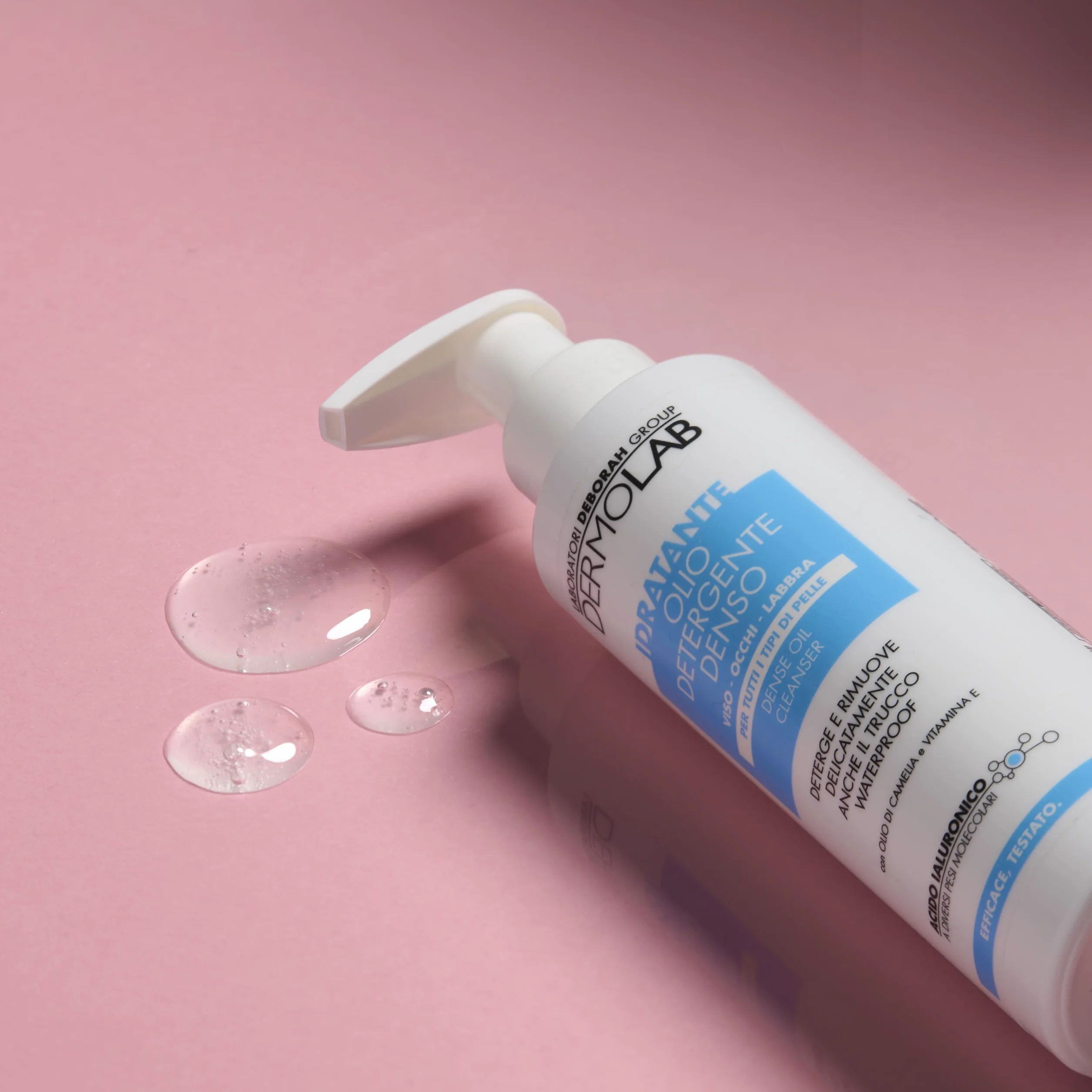 Dermolab Olio Detergente Viso con Acido Ialuronico e Vitamina E, 120ml