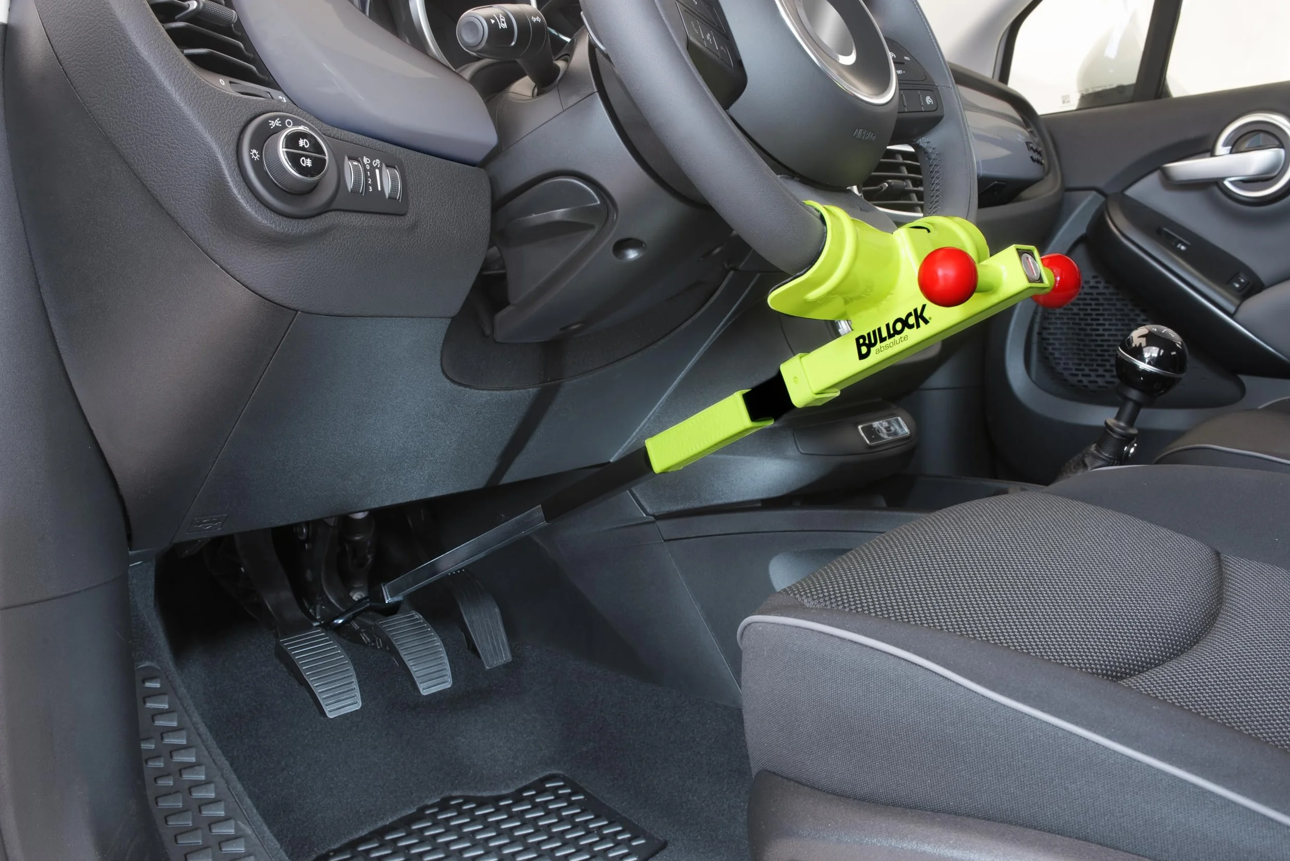 Bullock Absolute Antifurto Meccanico Universale per Auto, Protezione Volante e Pedali, Acciaio Carbonitrurato