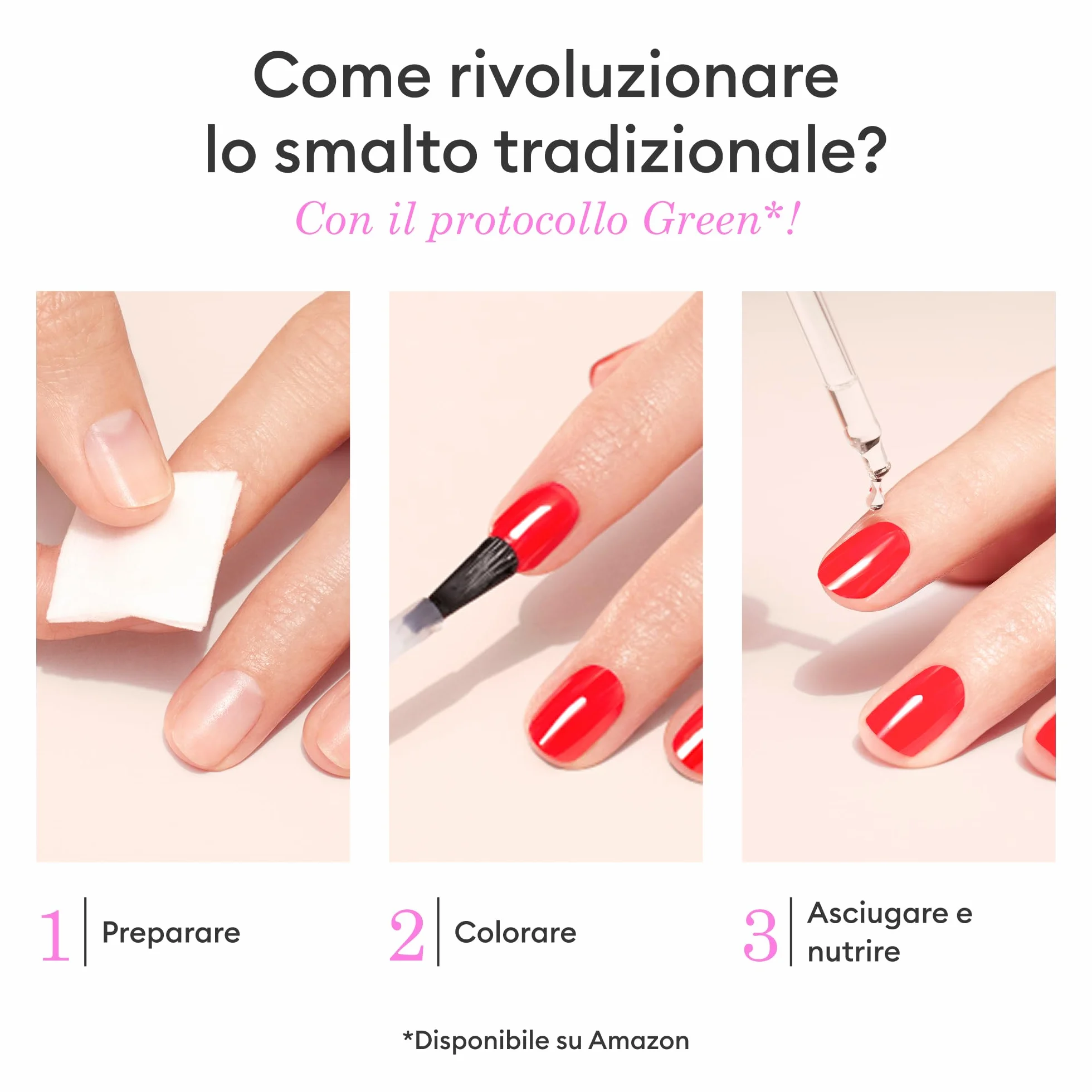 Manucurist Green Smalto Unghie Milky Pink Rosa Lattiginoso Smalti per Unghie Classico Vegano Biologico 80% Manicure Professionale
