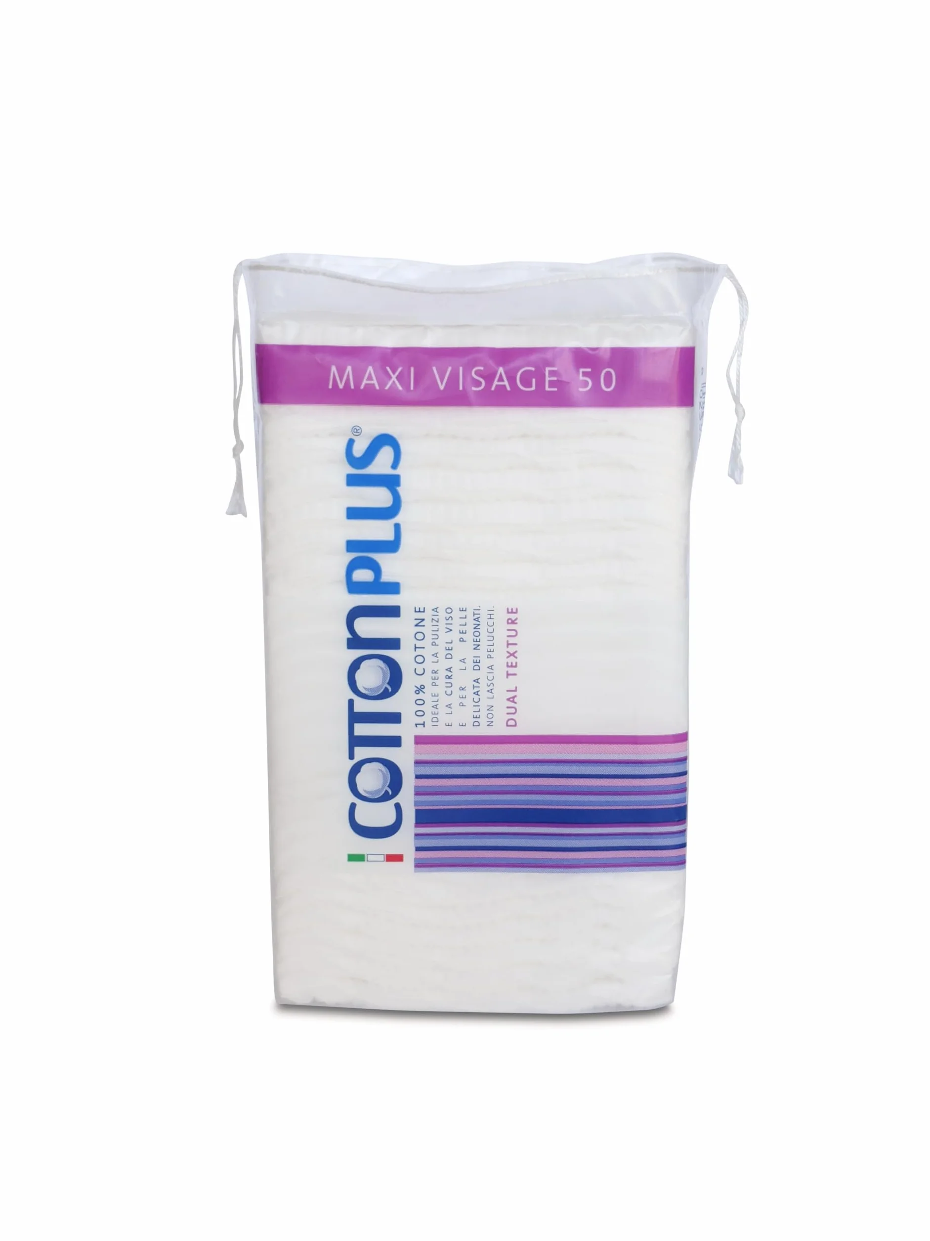 LINEA BEAUTY Cotton Plus MAXI VISAGE 50 pz. Dischetti struccanti 100% Puro Cotone