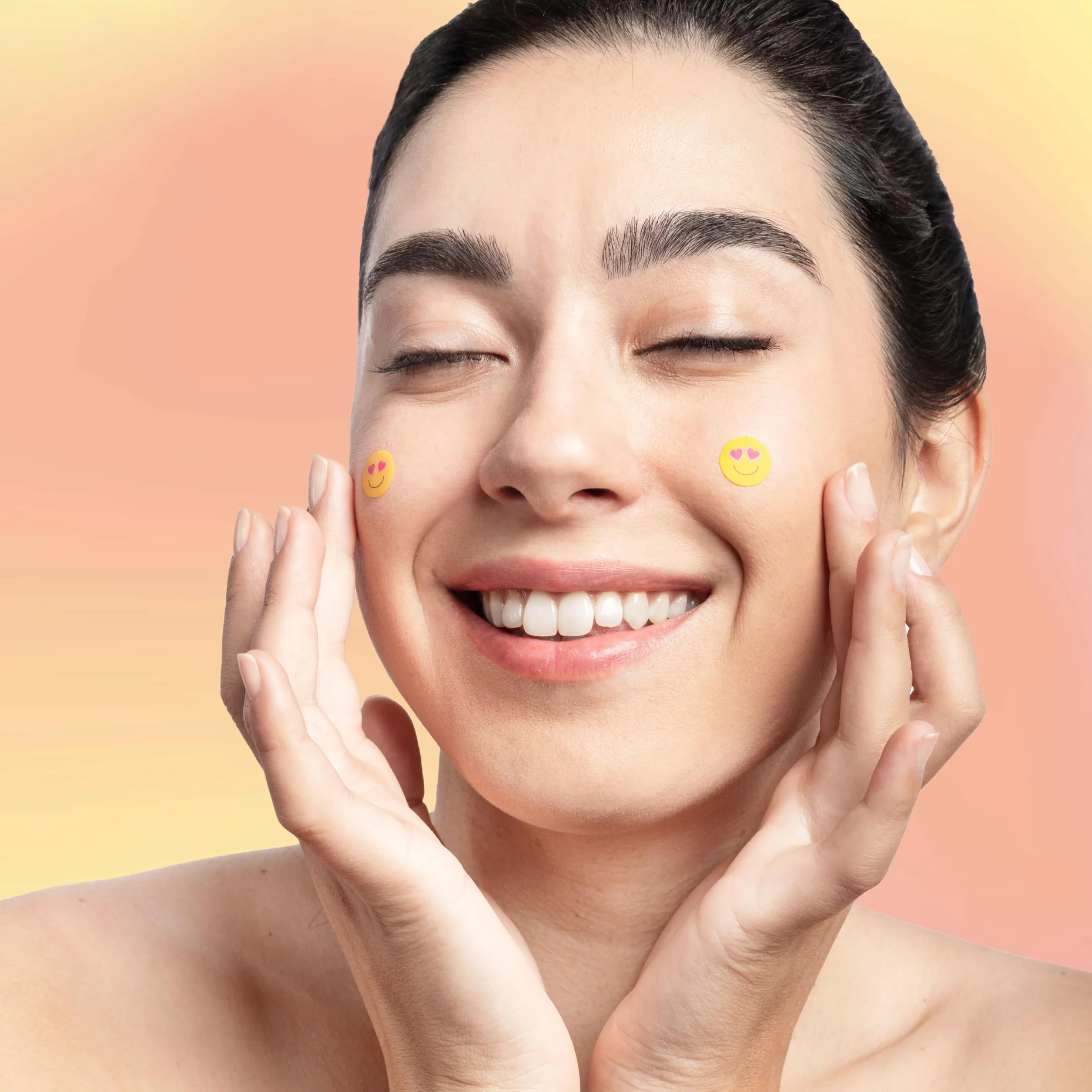 Wild Stripes - Anti-Pimple Patches Smile Stop - Cerotti brufoli colorati con olio di tea tree per cura rapida ed efficace - Anti brufoli e punti neri - Pelle impura - 24 pezzi