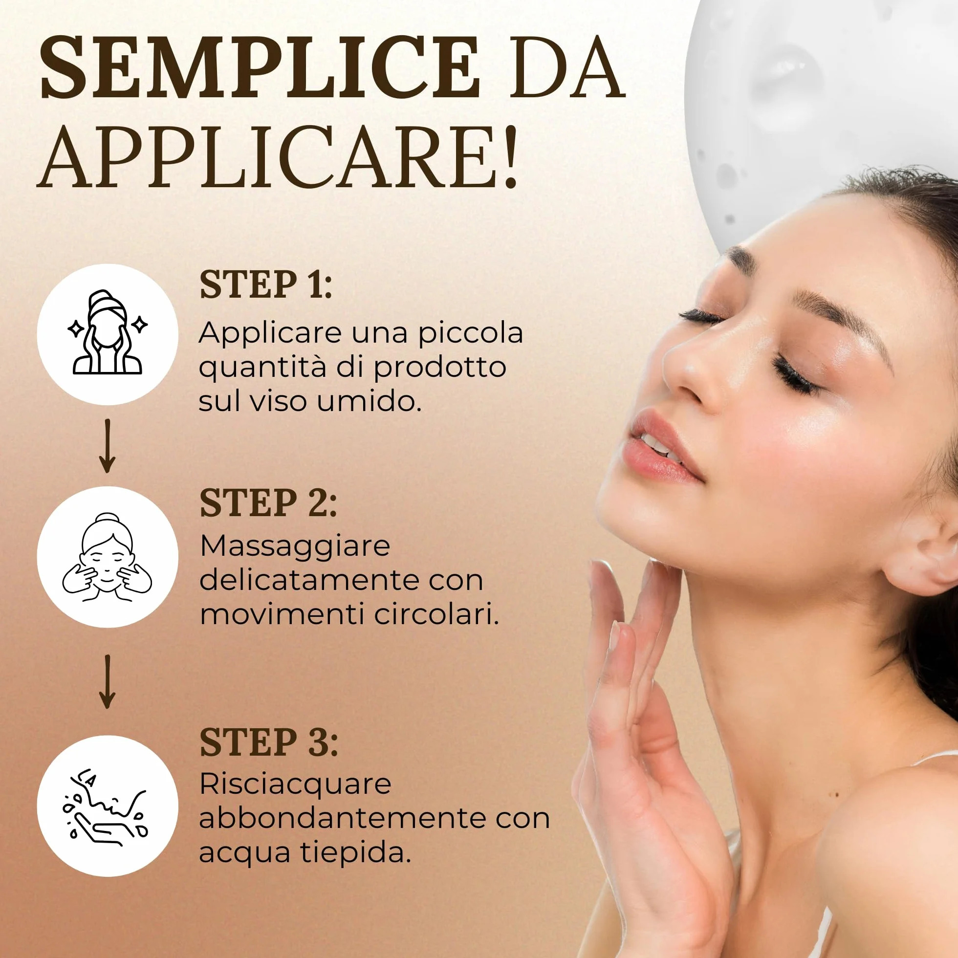 Lòmys Cosmetics - Mousse Detergente Viso - Schiuma Purificante e Idratante per una Pulizia Profonda, Formula Soffice per Tutti i Tipi di Pelle, Skincare, Struccante Viso e Occhi