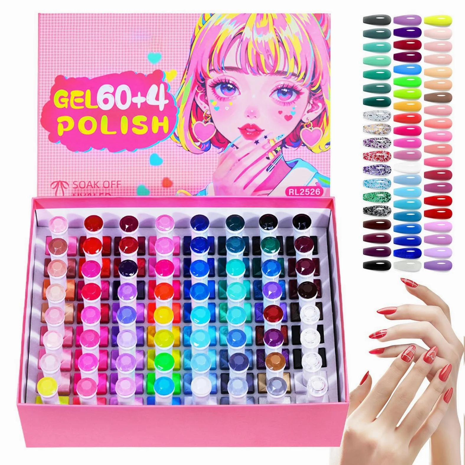 Kit Smalto Gel Asciugatura Rapida con 60 Colori e Lunga Durata per Prodotti | Smalto Gel Per Unghie Per Vacanza Festa Salone Casa Viaggio Matrimonio Sposa Spa Cura Party Quotidiano