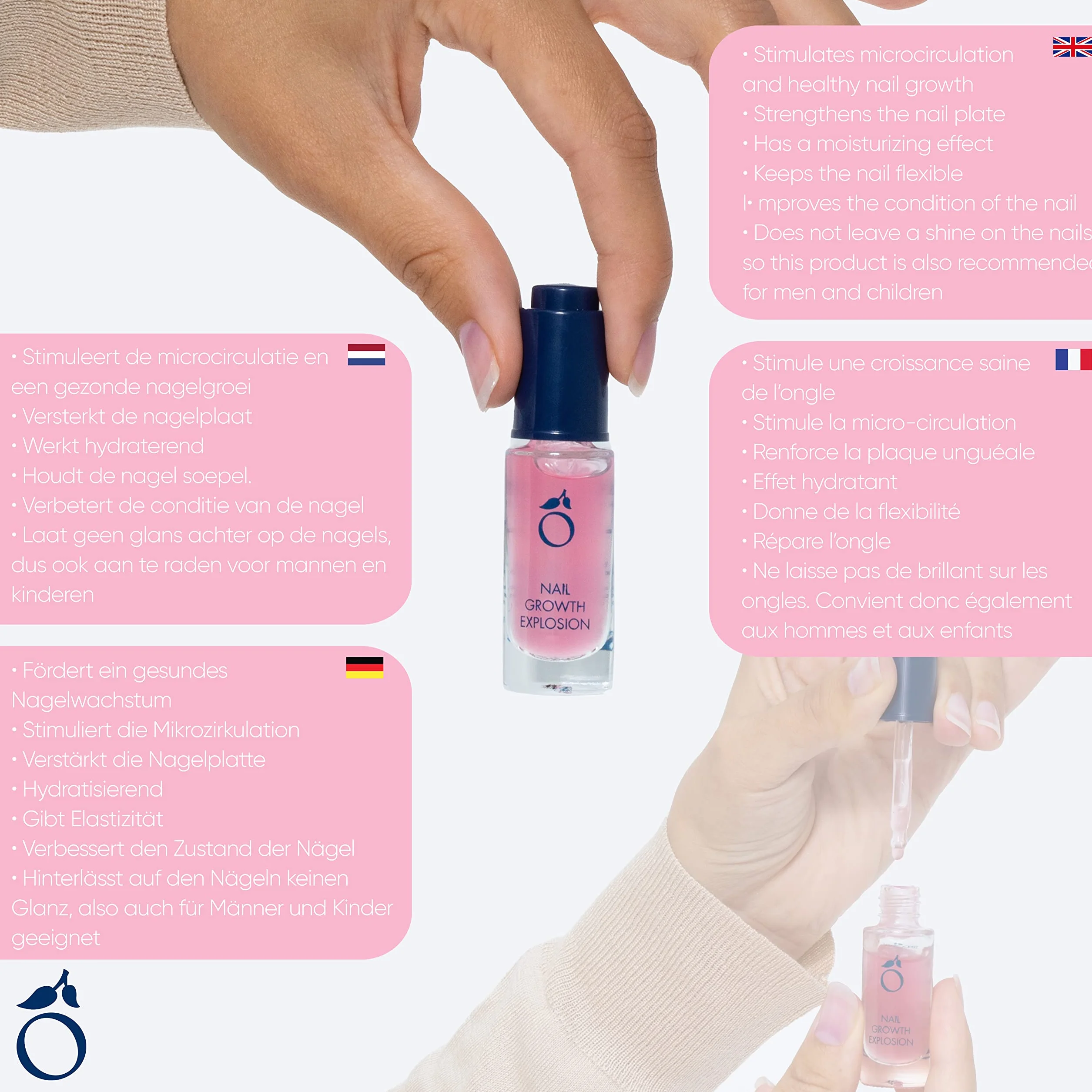 Herome Siero Unghie Crescita Esplosiva (7ml) - Siero Curativo Idratant per una Rapida Crescita, Ideale per Unghie Danneggiate con Silicio, Risultato: Unghie Lunghe e Forti
