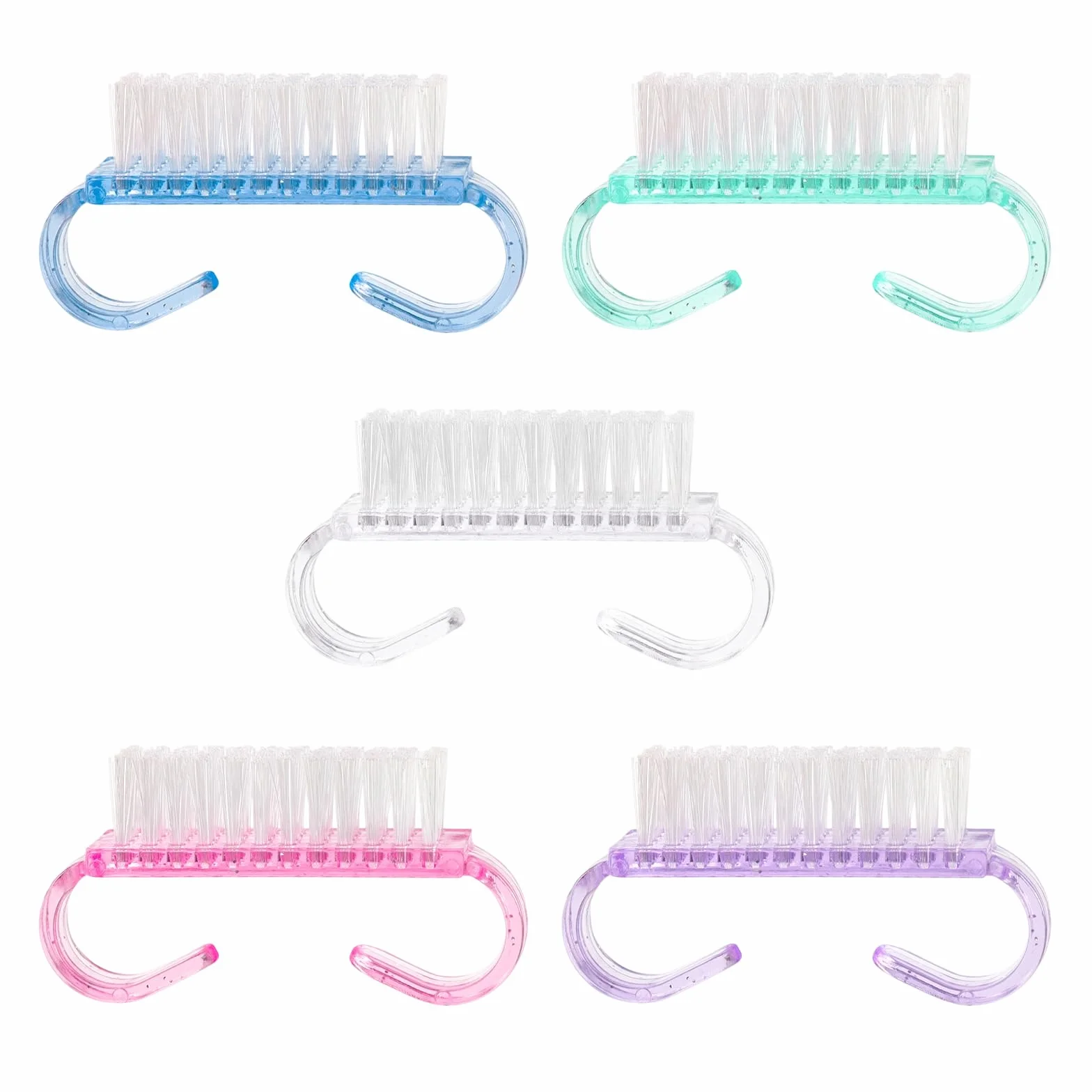 Spazzola per unghie, spazzola per il lavaggio a mano, spazzola per unghie, spazzola a mano, con manico a 48 pezzi, setole in nylon, per una pulizia fine e una texture