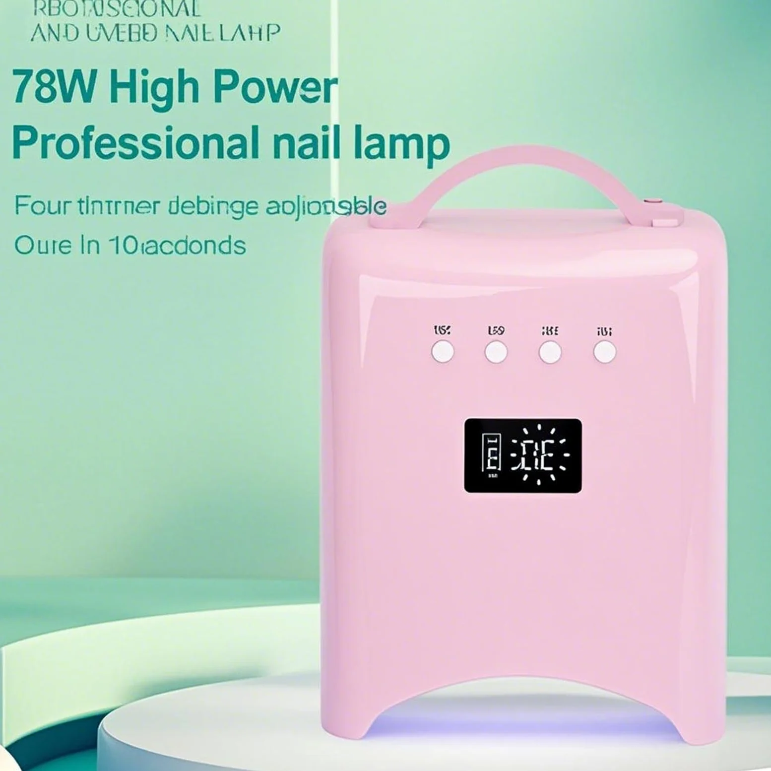 Multicolor2,Lampada per Unghie Ricaricabile Lampada UV LED per Unghie in Gel asciuga Smalto in Gel asciuga Unghie da 78 w Lampada per Unghie ad Asciugatura Rapida 10 Secondi