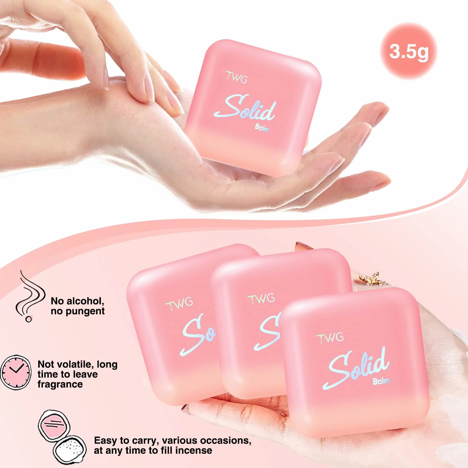 Portable Pocket Balm Perfume 6 pcs Pocket Solid Perfume Feromone Solid Perfume Set Solid Perfume Balm Sets Solid Perfume Pheromone For Women To Attract Men Perfume Set 3 Diverse Fragranze
