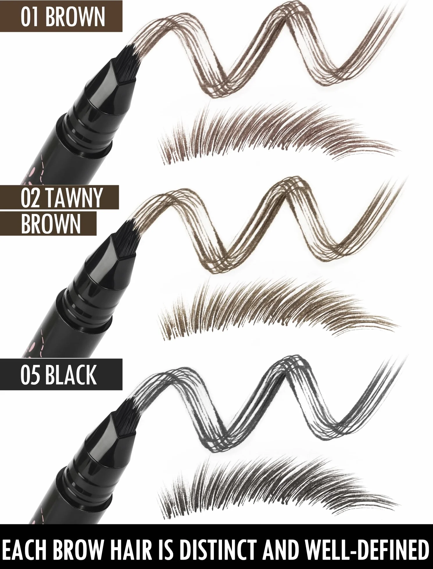 Matita Sopracciglia Microblading- Facile da Usare,matita sopracciglia, Effetto Ultra Naturale,Matita Sopracciglia, Durata Lunga, Siccità Rapida e No Transfer (02 taupe)