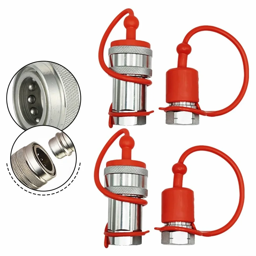 Accoppiatori idraulici a connessione rapida ISO5675 acciaio al carbonio 4000 PSI a prova di perdite per trattore