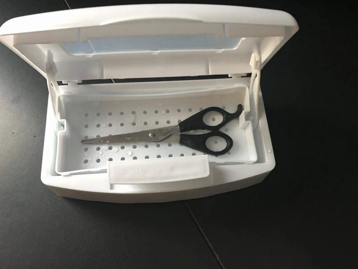 TEKSHOPPING Vaschetta Germicida ad Immersione per Sterilizzazione Batteri a Freddo per Strumenti Onicotecnica Medici Unghie Manicure Pedicure