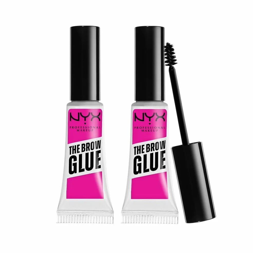 NYX Professional Makeup Brow Glue, Clear, 2-Pack