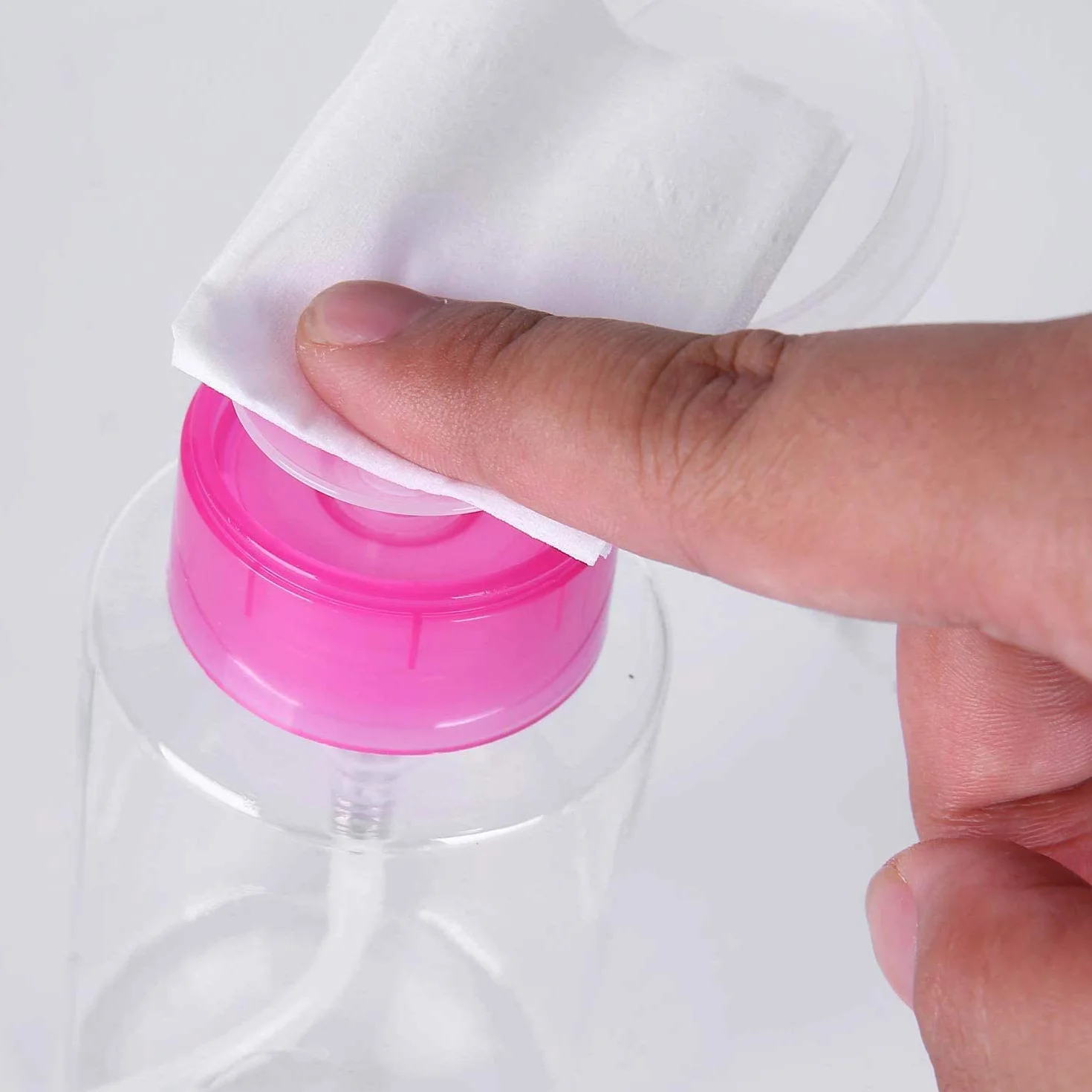 Dispenser con erogatore a pompa per solvente per unghie, flacone da 180 ml, da viaggio, vuoto, per solvente per unghie e struccante, strumento per nail art (confezione da 2)