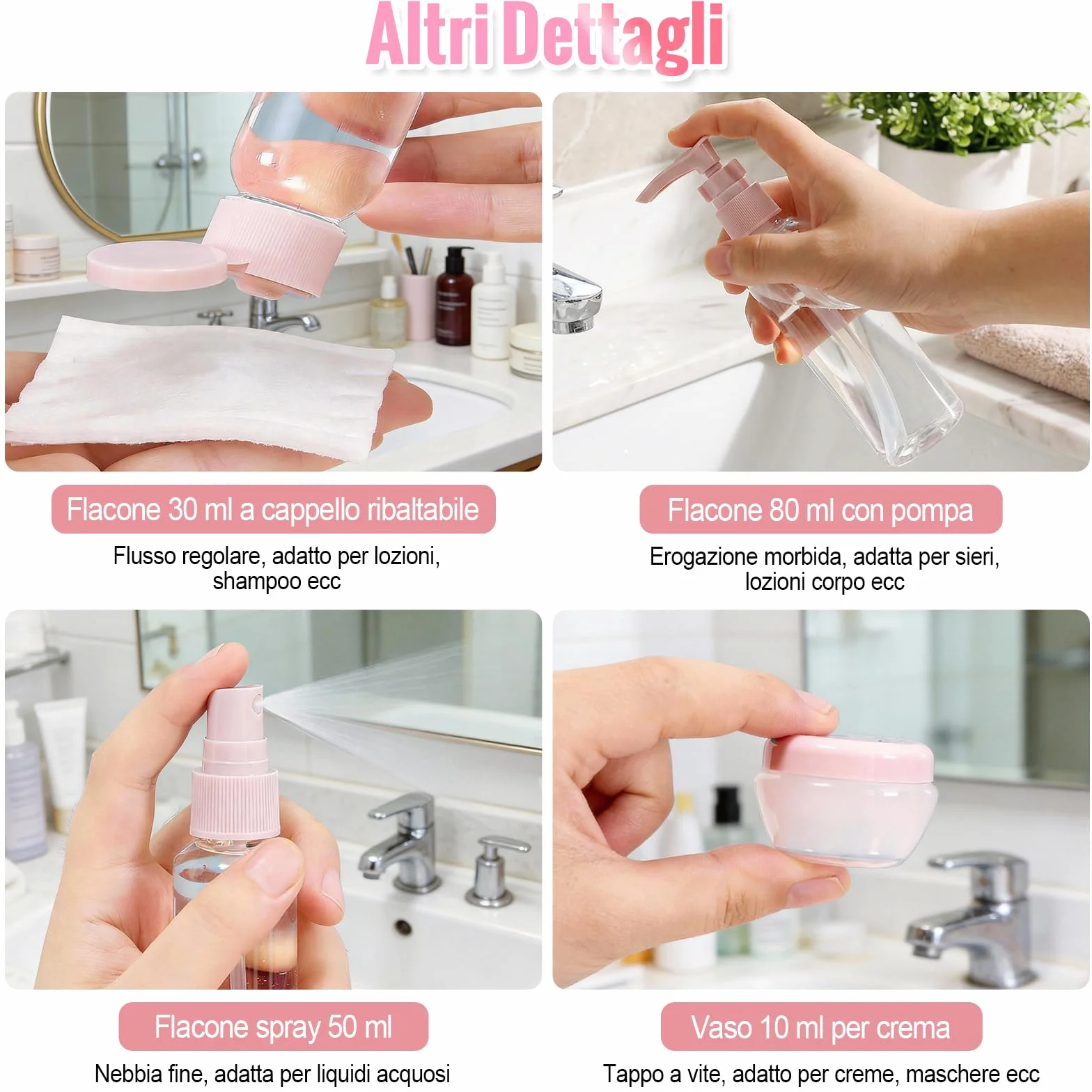 11 Kit Contenitori da Viaggio per Liquidi, Bottiglie da Viaggio in Silicone, Contenitori Viaggio Aereo, Piccole Lattine di Crema, Kit Viaggio Liquidi Flaconi da Riutilizzabili per Shampoo Lozione