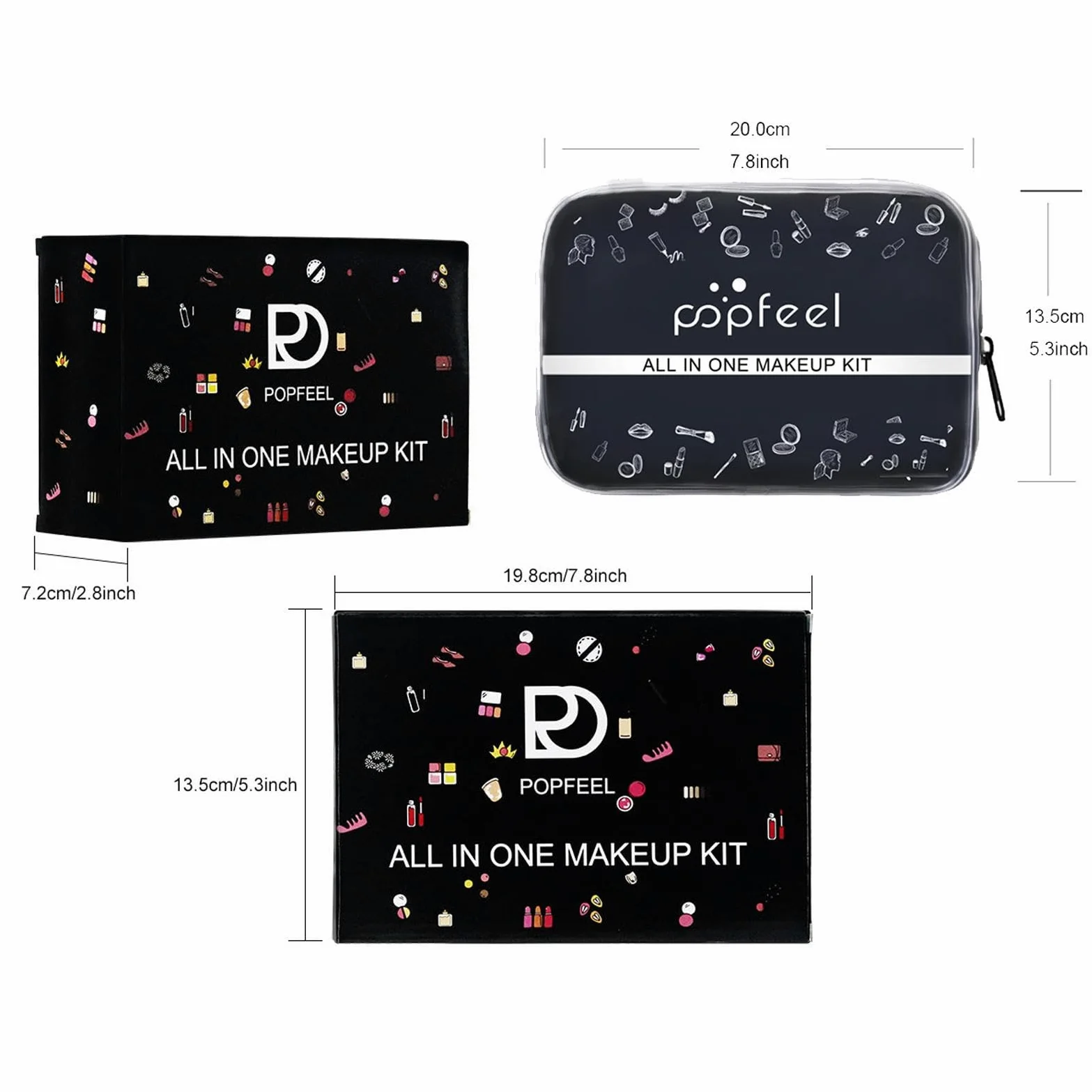 Kit trucco per principianti, set trucco completo per il viso per il trucco | Set di trucco da donna Set di trucco completo, kit di trucco portatile Set di cosmetici per trucc