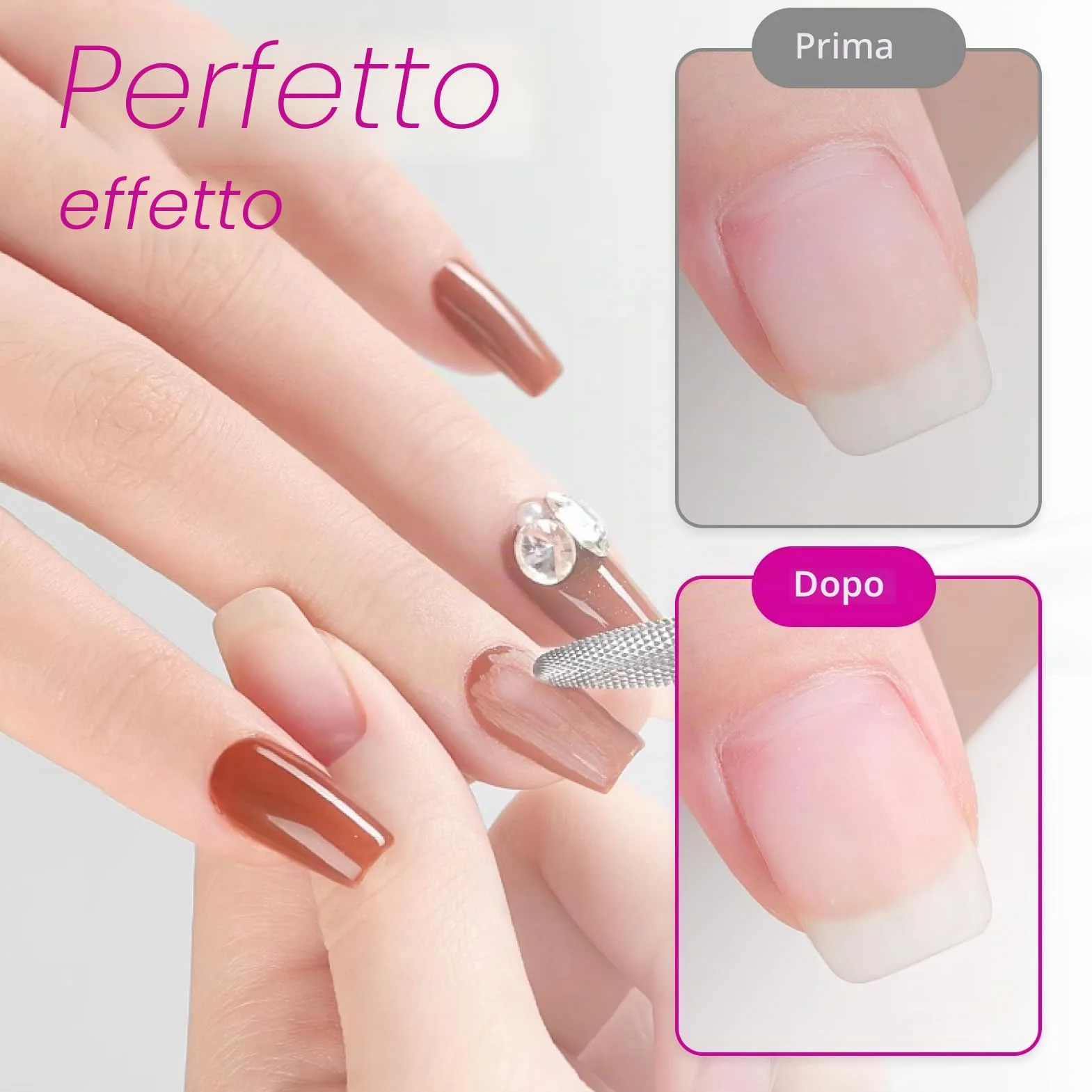 Punte Fresa Unghie per Fresa Manicure Elettrica 3/32, Ricambi Rimozione Gel, Strumenti Manicure