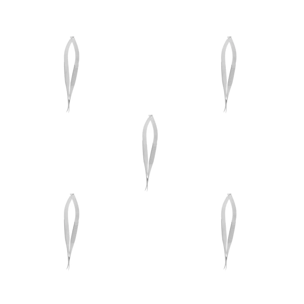 Set di 5 forbici curve per manicure professionale per la cura delle unghie delle mani e dei piedi, in acciaio inox, tipo 2