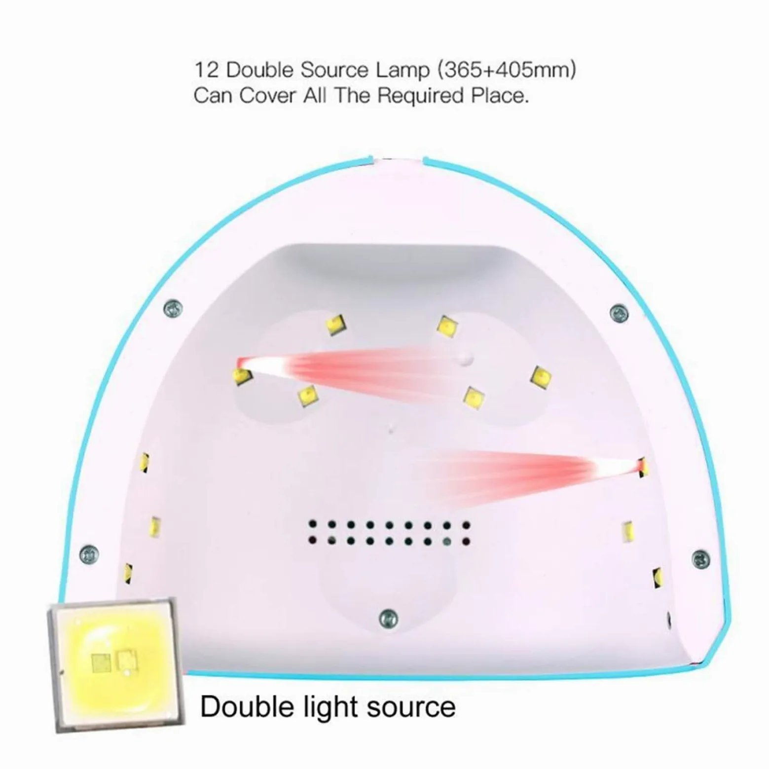 Lampade per Unghie, Sensore Automatico for Lampada polimerizzante Gel Polygel da 36 W con 3 impostazioni di Timer e Display LCD for Il Conto alla rovescia(White)