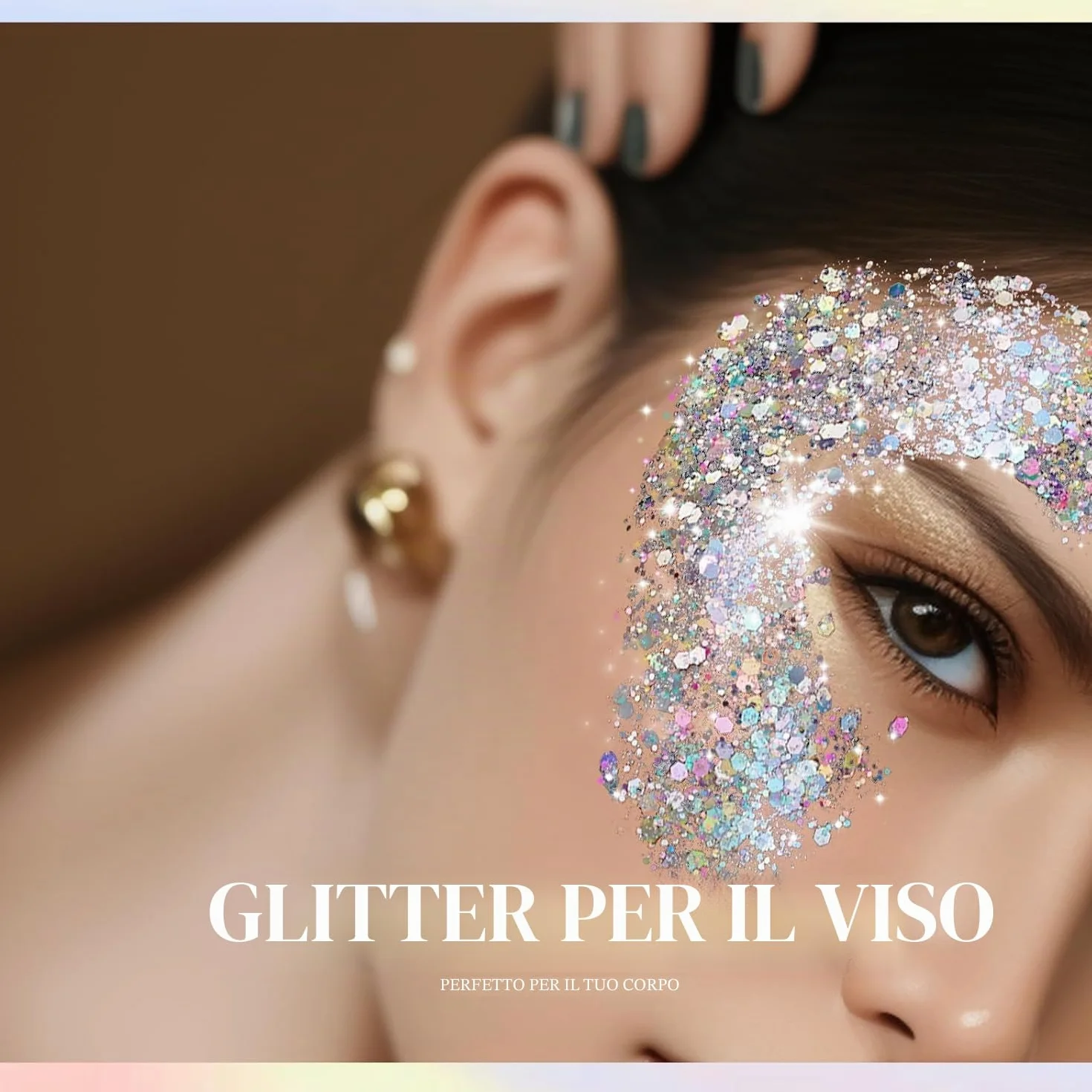 Glitter Body Gel, con lustrini, per festival, prodotto cosmetico per viso, capelli, unghie; trucco di lunga durata, sfavillante, 30 g