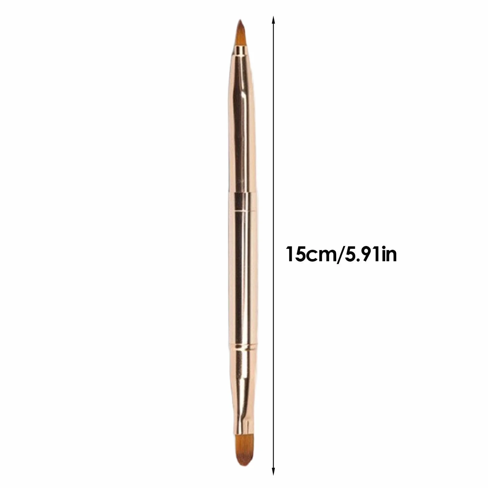 Pennello per labbra a doppia estremità, applicatore retrattile per trucco, labbra e rossetto, strumento di miscelazione con tappo per lucida, ombretto, pennello cosmetico multiuso per kit