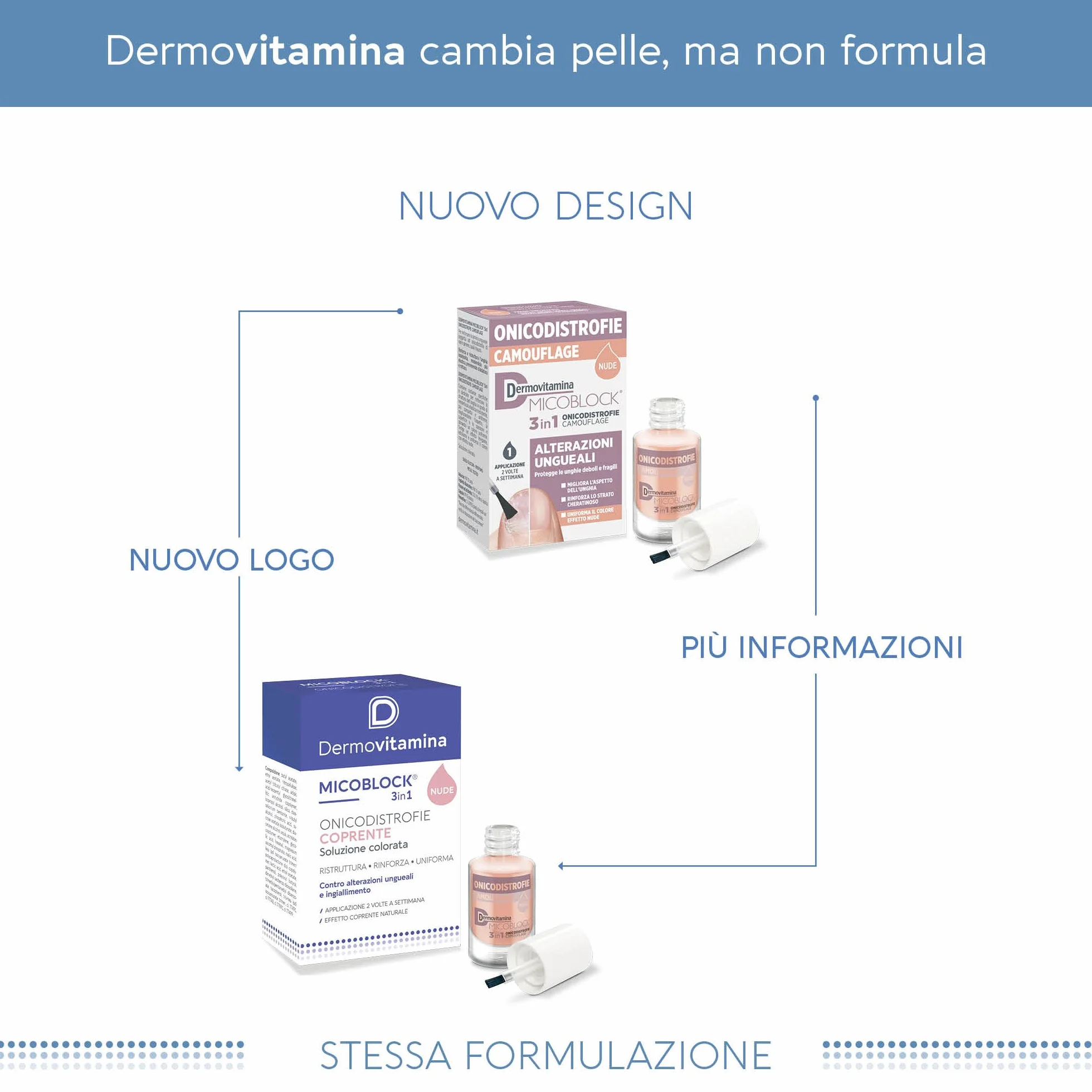 Dermovitamina Micoblock 3in1 Smalto Curativo per Unghie Danneggiate Rinforzante 8 ml