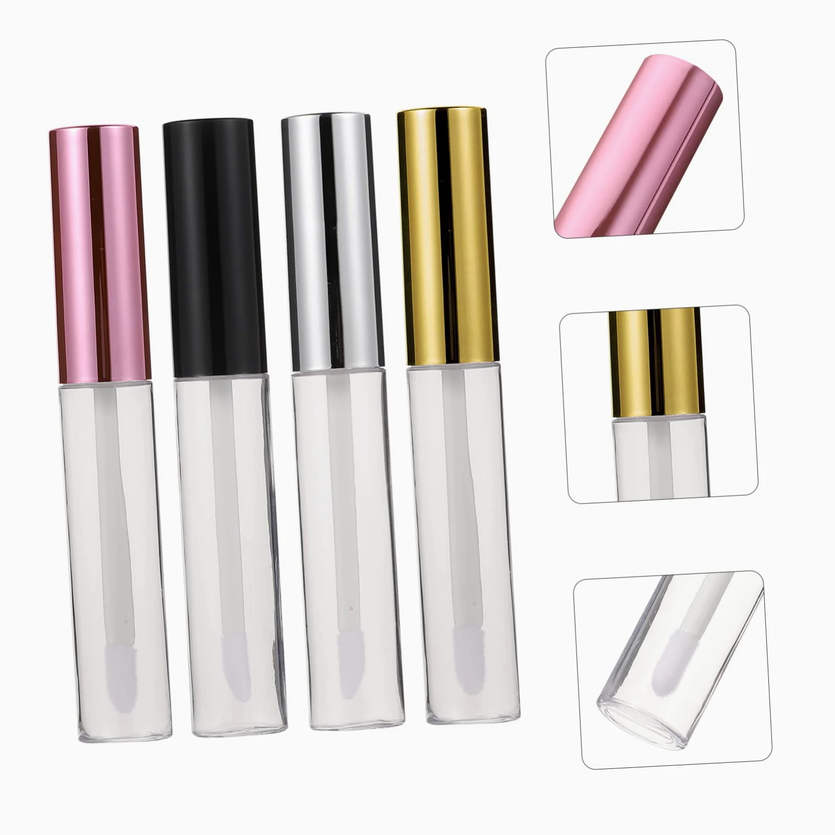 Tubo per Lucidalabbra 10ml in Abs, Set da 40 Pezzi | Testina a Pennello, Ricaricabile e Anti-perdita, per Lip Balm e Cosmetici Fai da Te